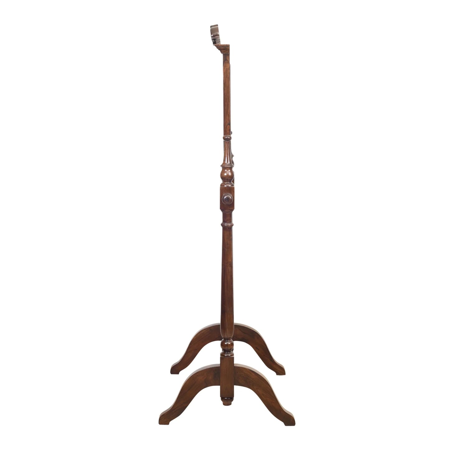 Niharika Solid Teakwood Full-Size Standing Mirror – 73-Inch Traditional Walnut Finish Chevalier Mirror with Carved Crown and Dhokra Art Accent