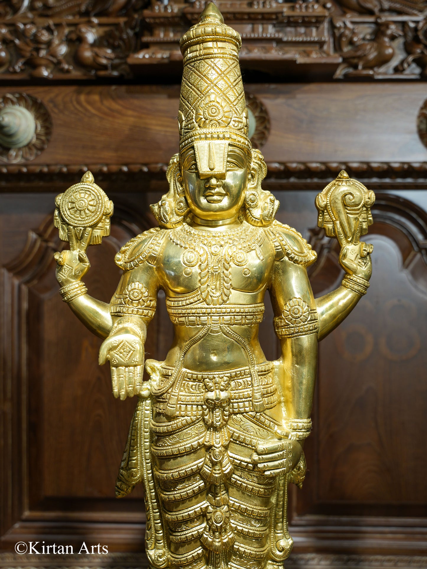 Lord Venkateswara Brass Idol 32"