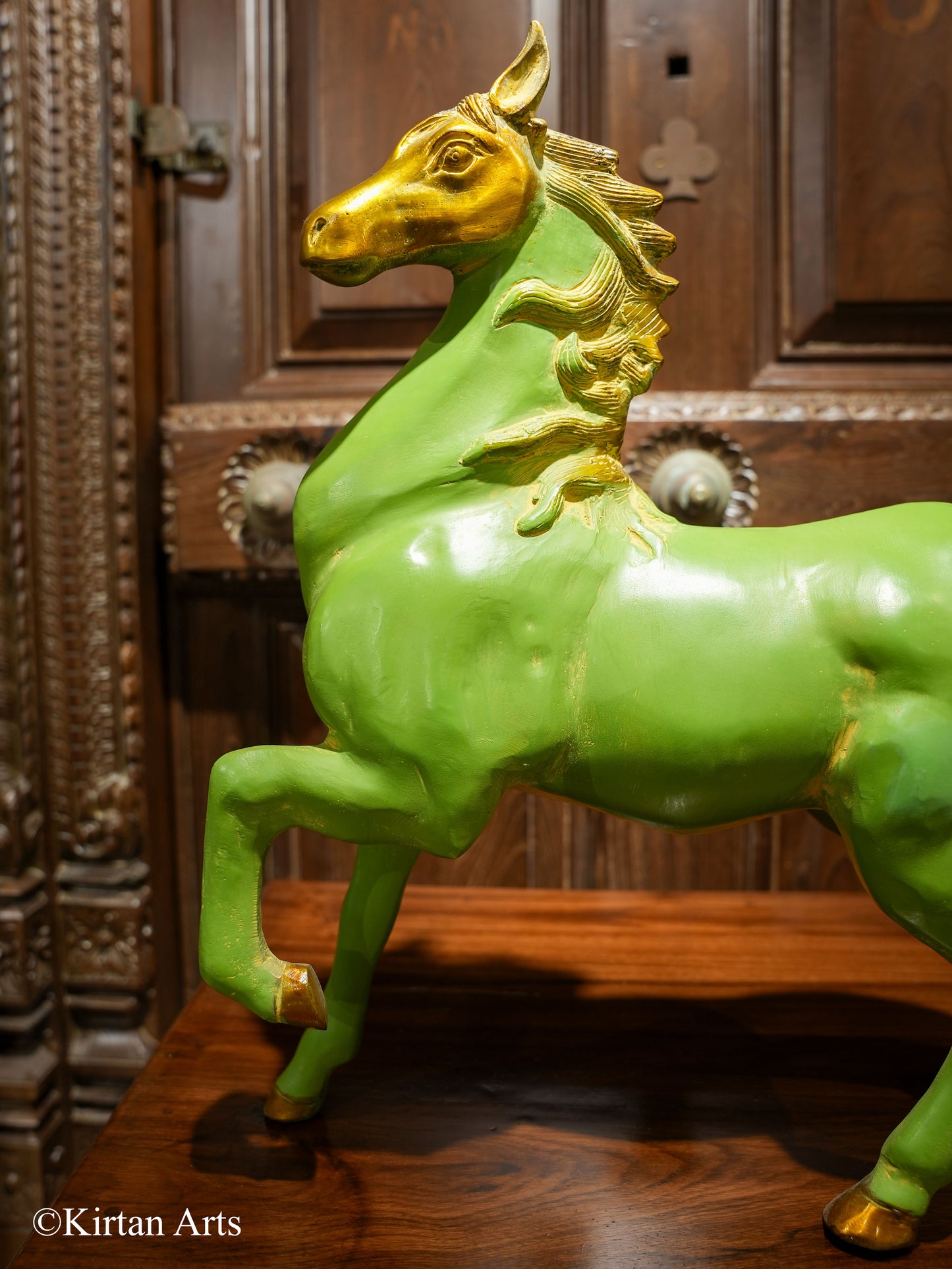 Brass Horse Green Gold 19"