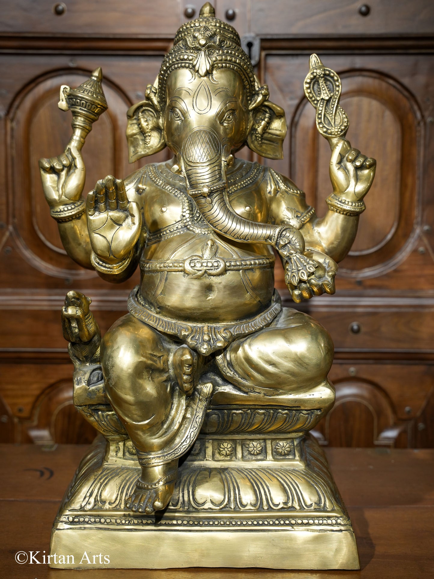 Brass Lord Ganesha Idol 26"