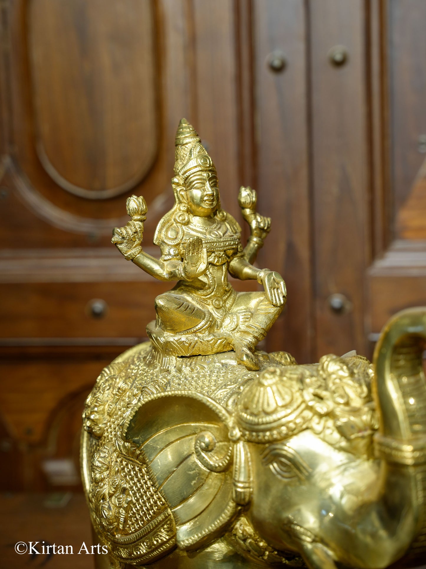 Brass Ashtalakshmi on Elephant 15"