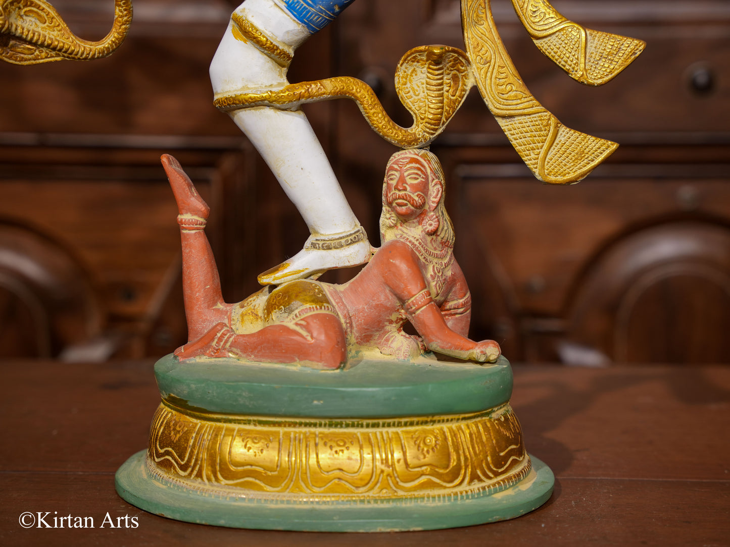 Brass Nataraj Idol White Gold 21.5"