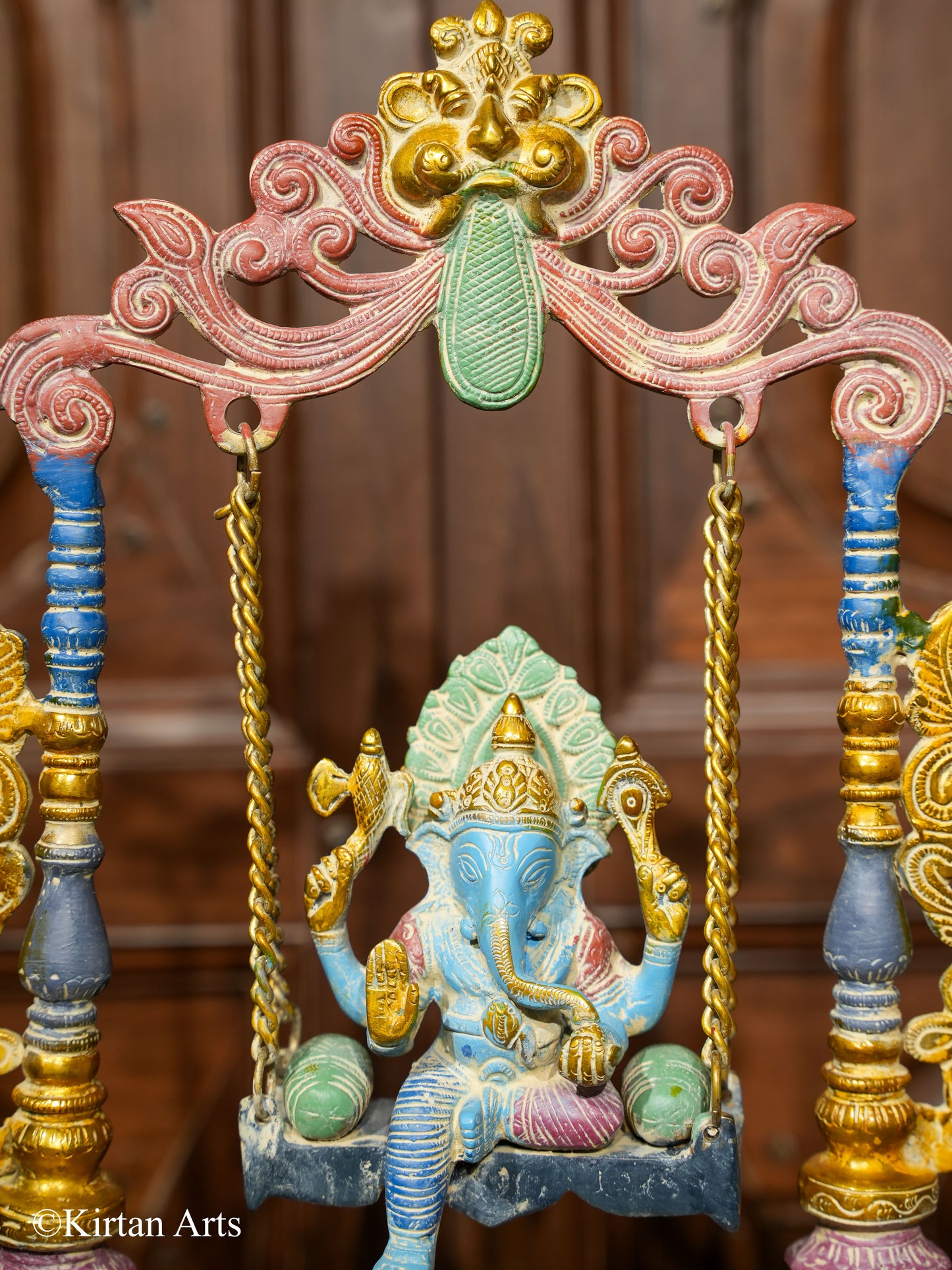 Brass Lord Ganesh Jhoola 18"