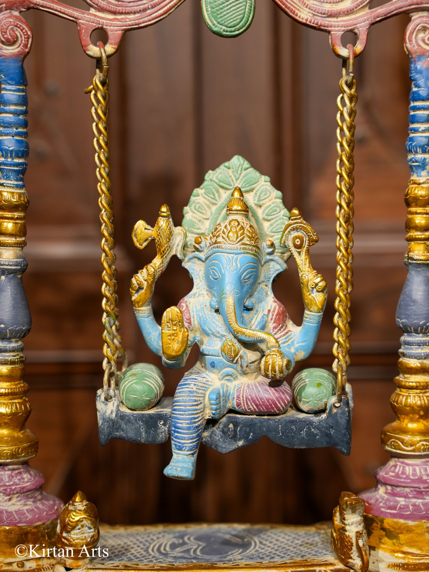 Brass Lord Ganesh Jhoola 18"