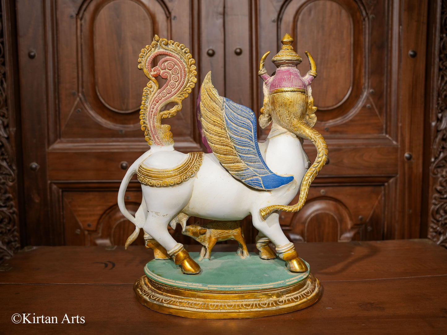 Brass Kamdhenu White Gold 16.5"