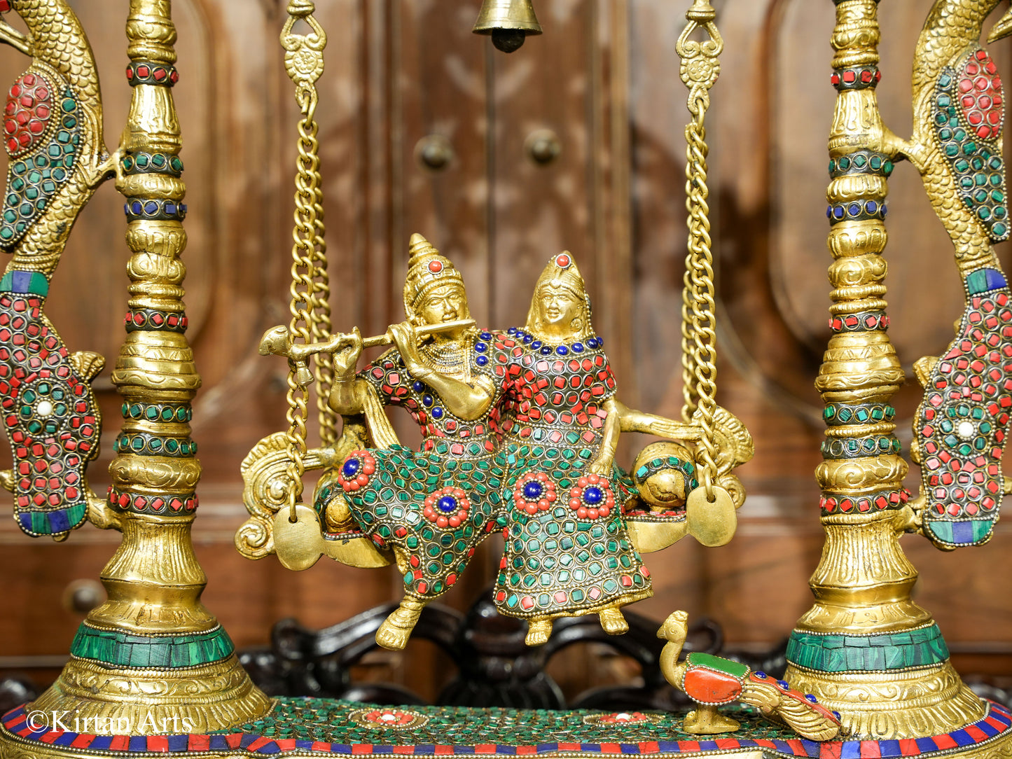 RadhaKrishna Jhula Stonework 25"