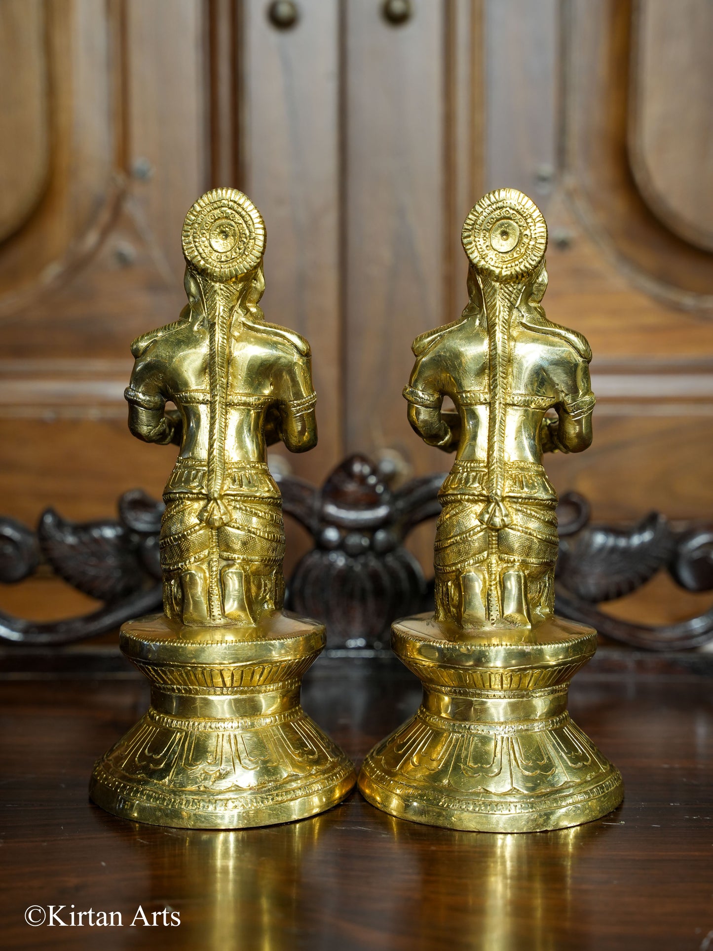 Brass Deep Lakshmi Seated 9.5"