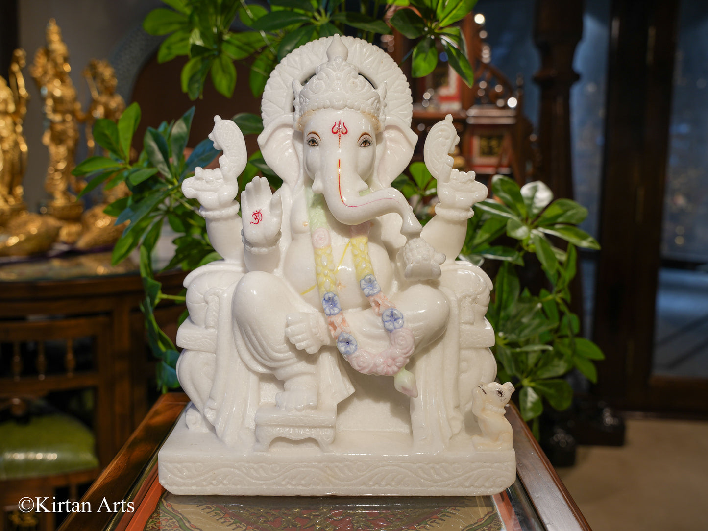 Marble Ganesha 15"