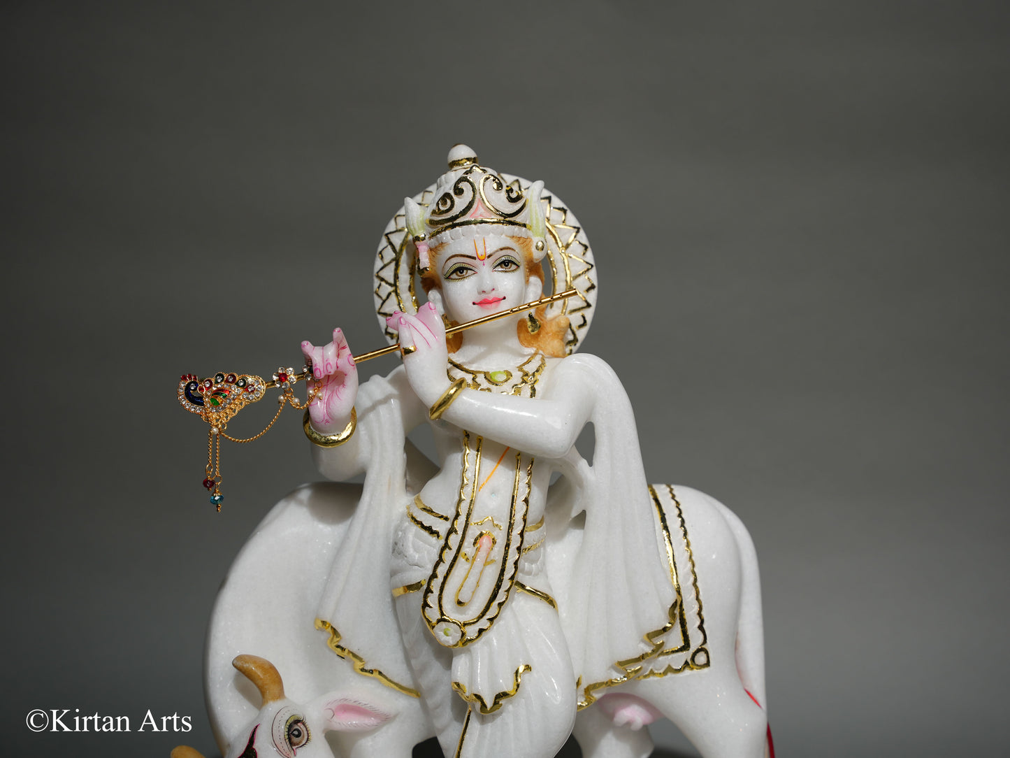 Marble Cow Krishna 14.5"