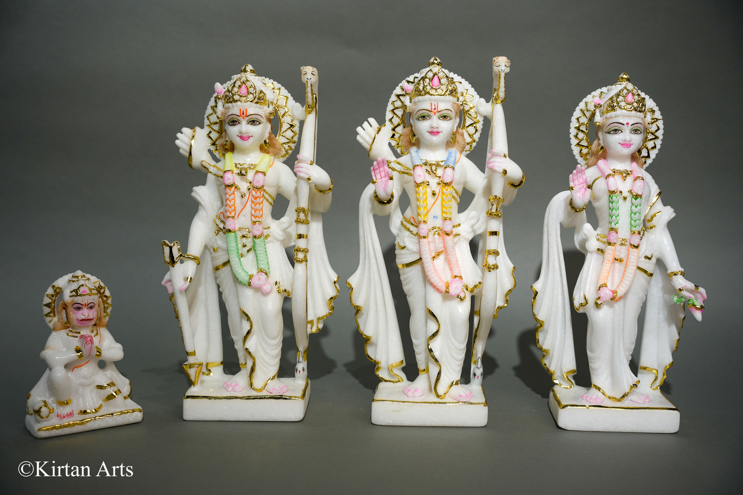 Marble Ram Darbar Set (4Pcs) 12"