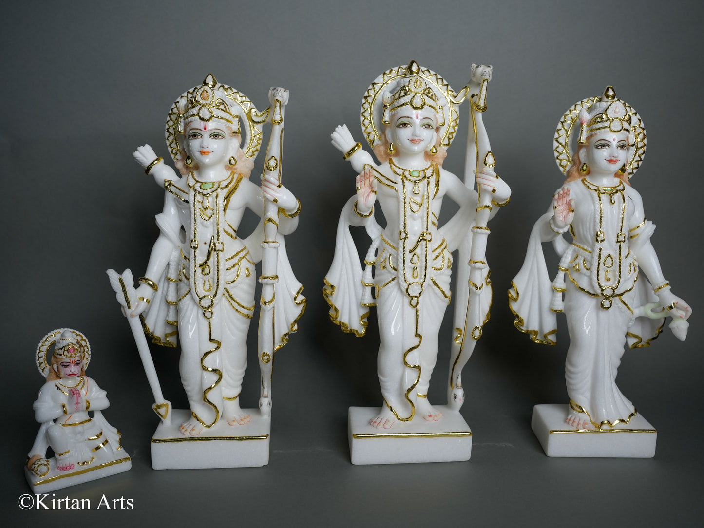 Marble Ram Darbar Set 18" (4Pc Set)