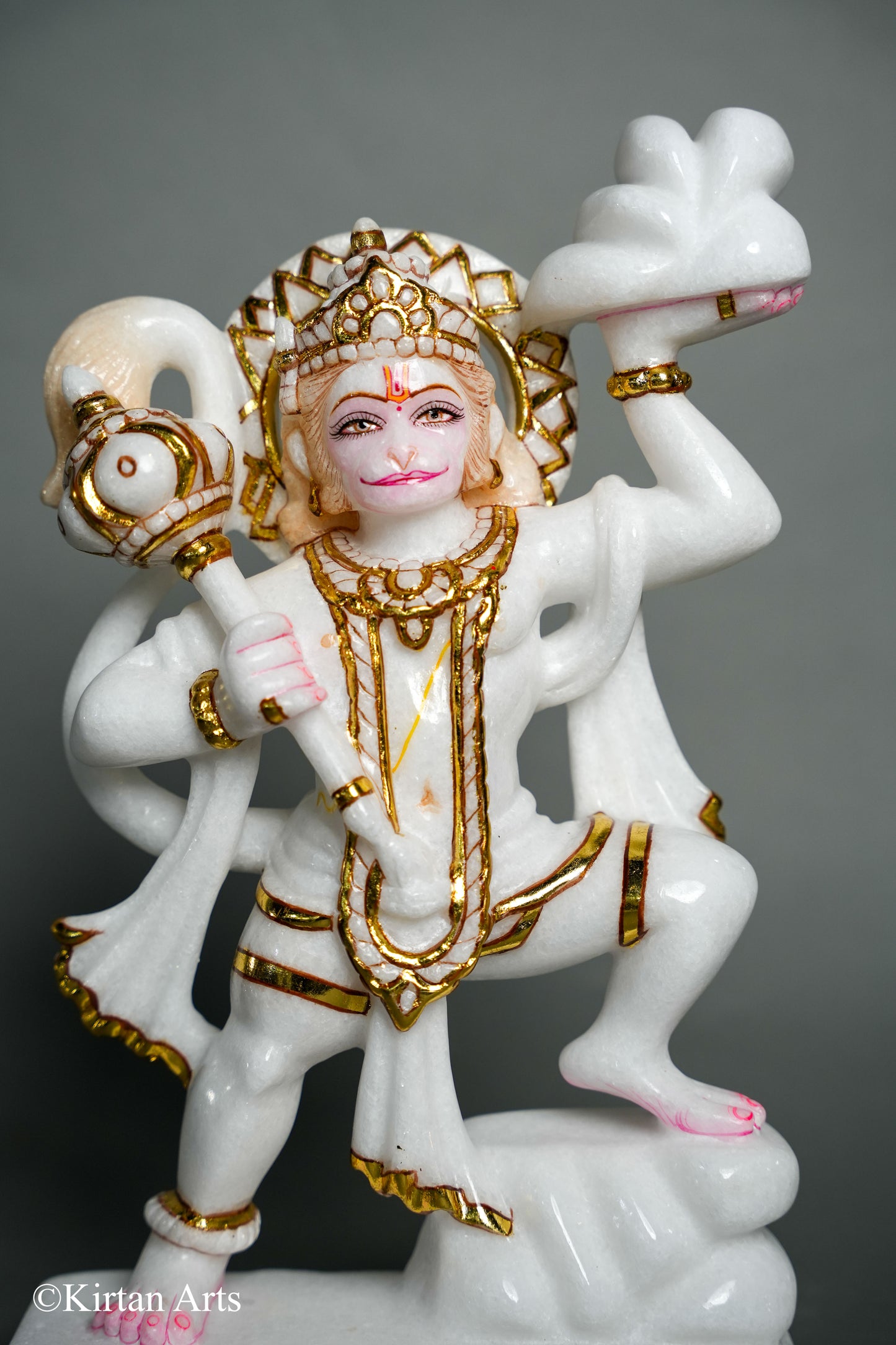 Marble Hanuman 12.5"