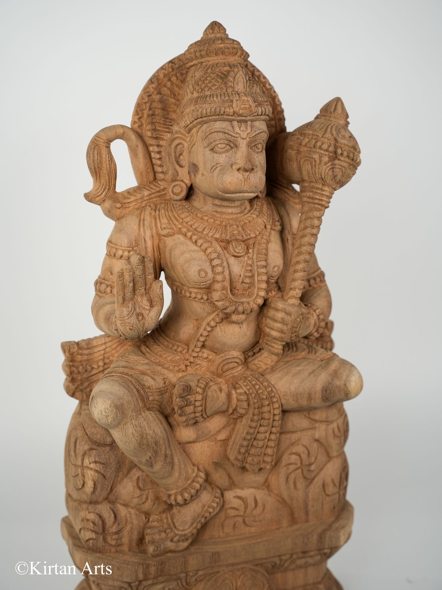 Lord Hanuman Wood Carved 24"