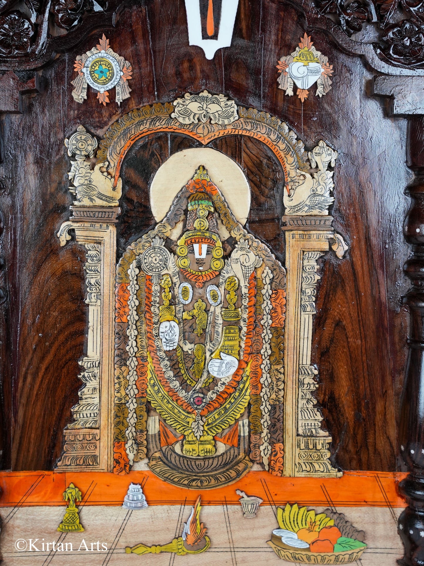 Rosewood Tirupati Balaji Embossed Frame 31"