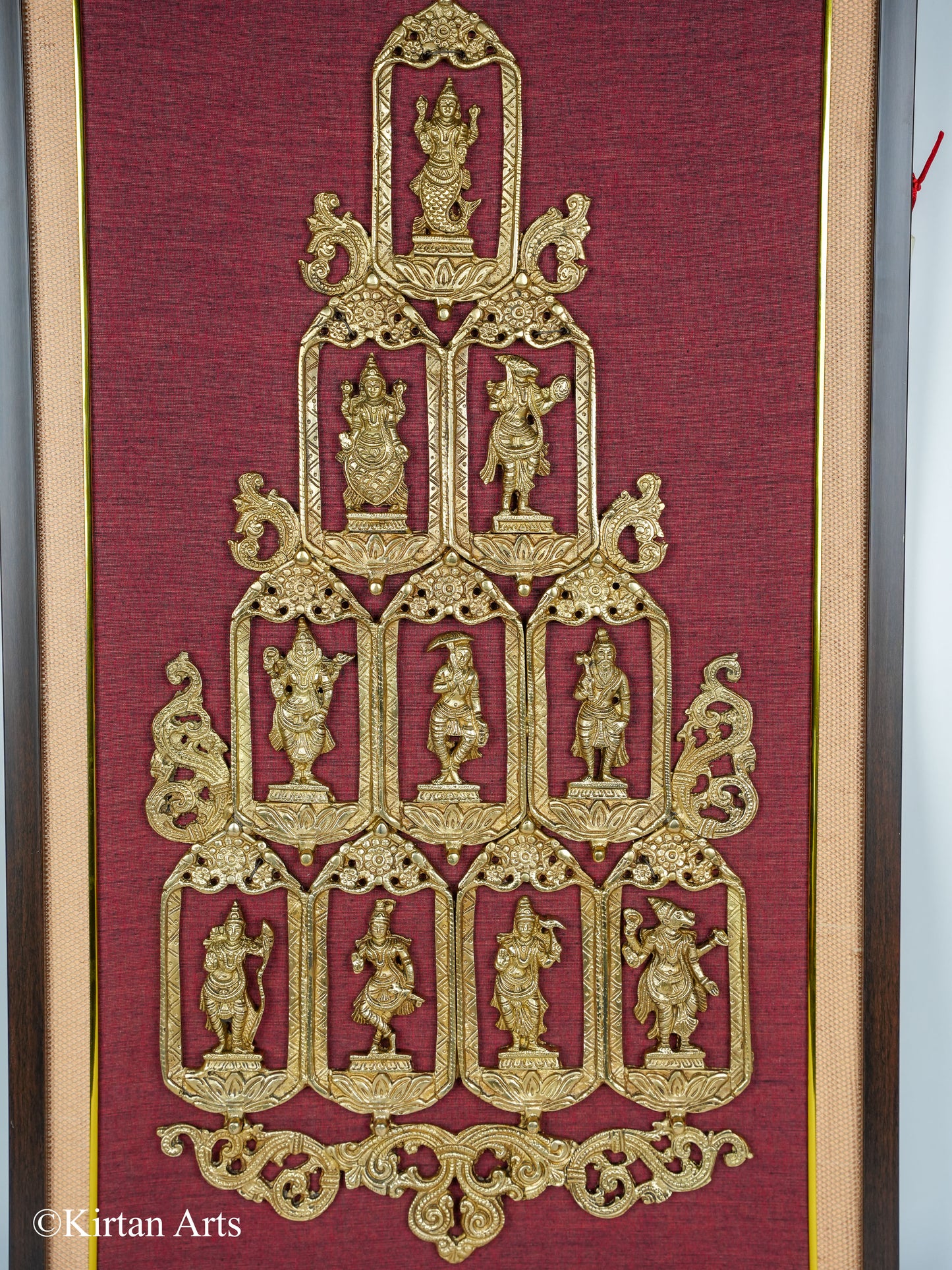 Brass Framed Dasavatar 34"