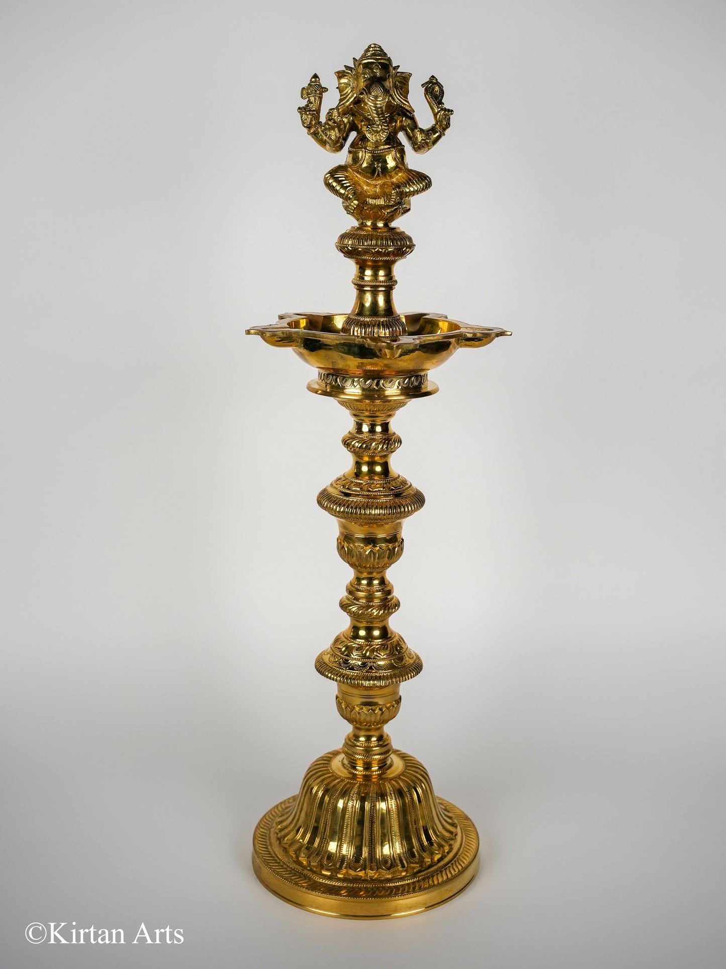 Bronze Ganesha Lamp 29"