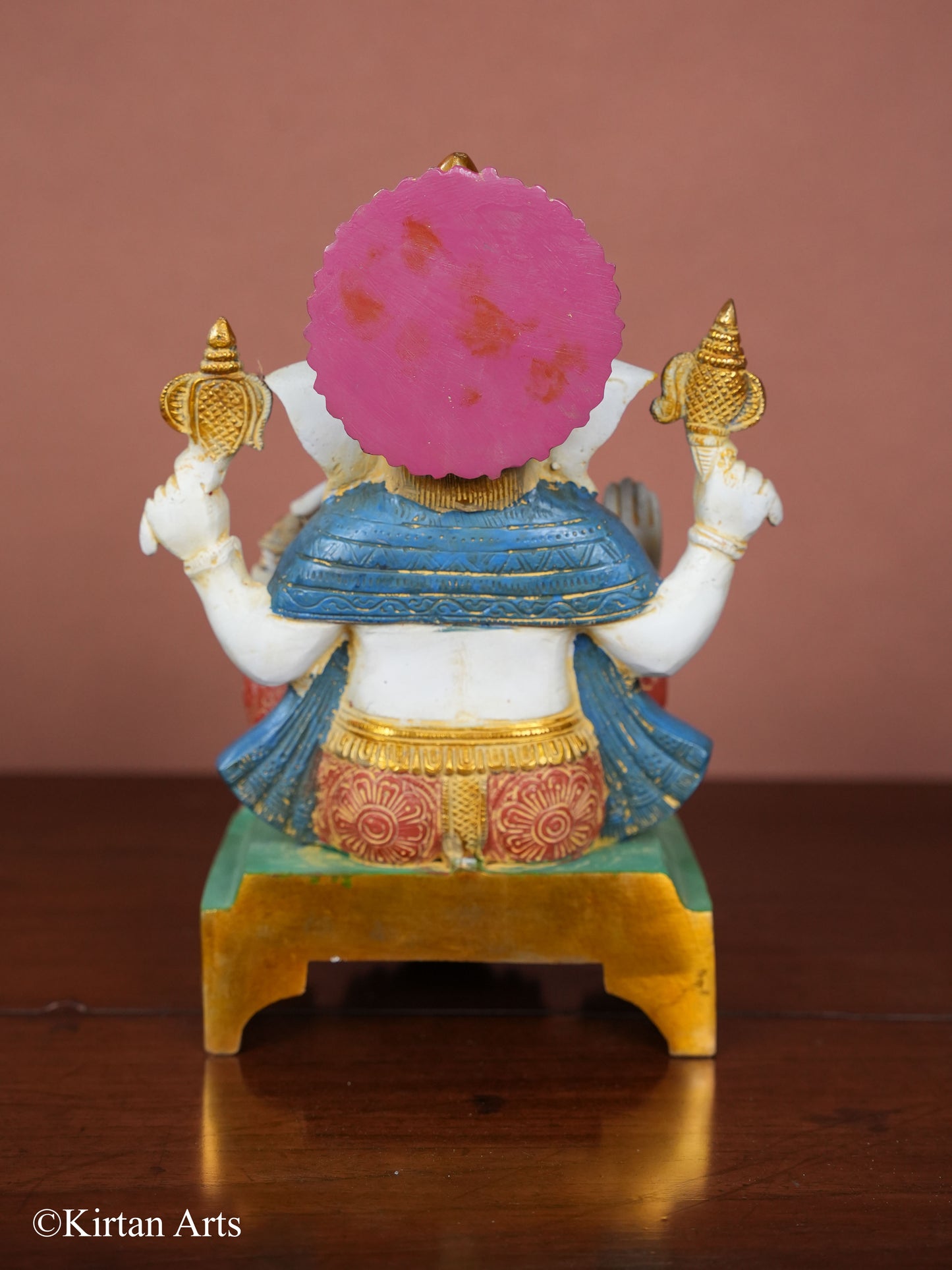 Brass Ganesha Multicolor finish 11"