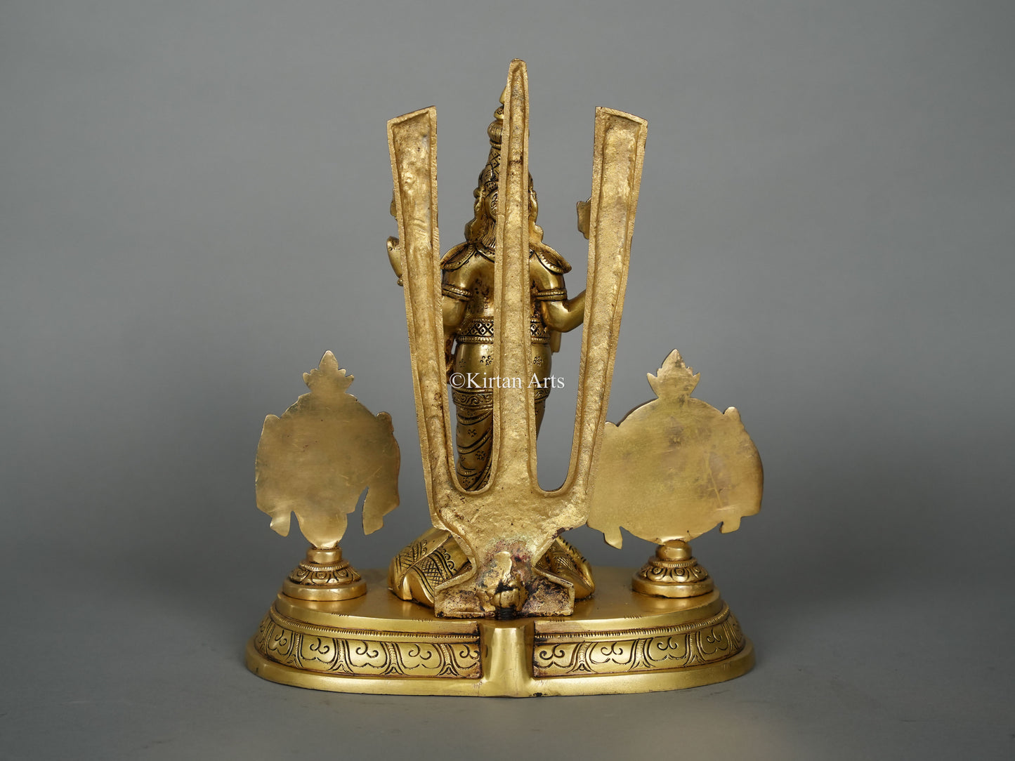 Brass Tirupati Balaji Idol with Shank Chakra 14"