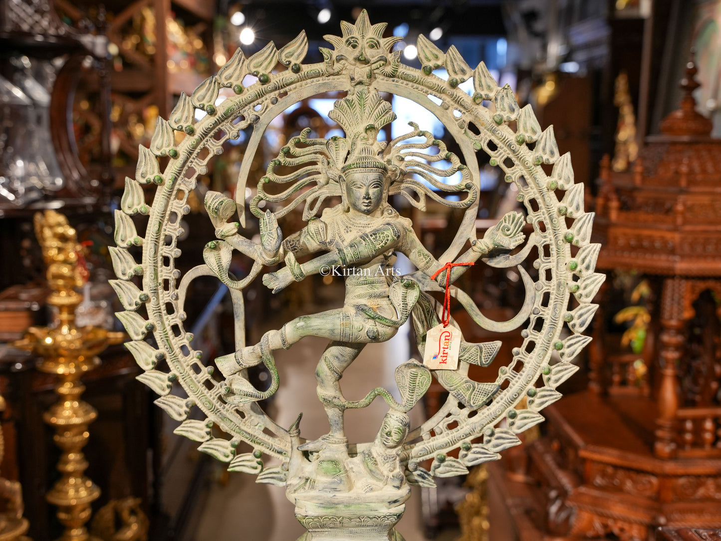 Brass Lord Nataraj Idol Stone Finish 28"