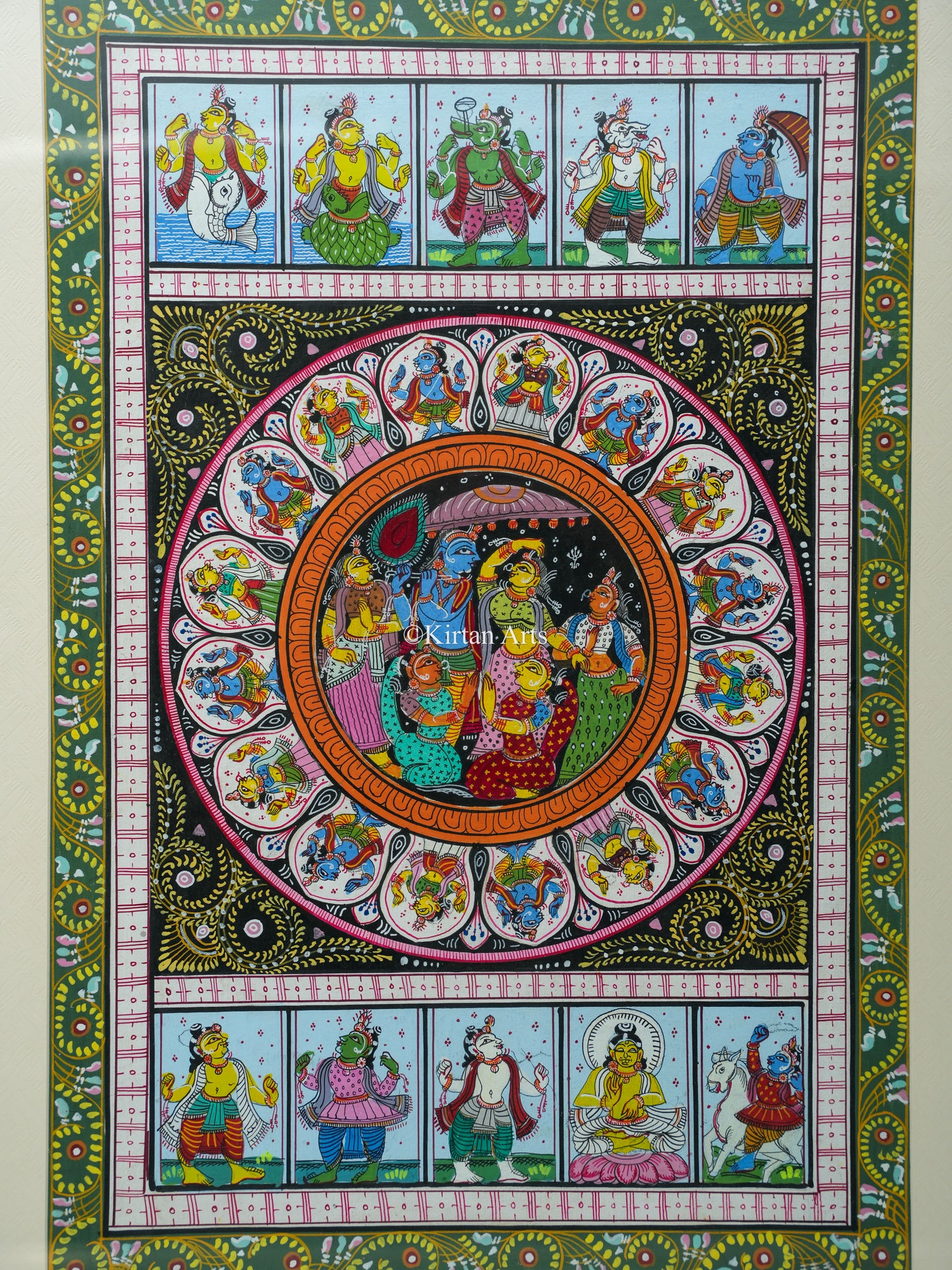 RadhaKrishna Dasavtar Pattachitra Painting 24x18