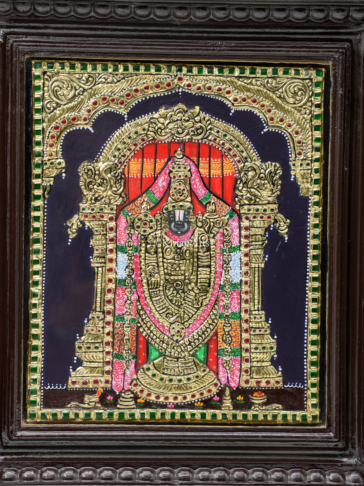 Tirupati Balaji Tanjore Painting 15x13