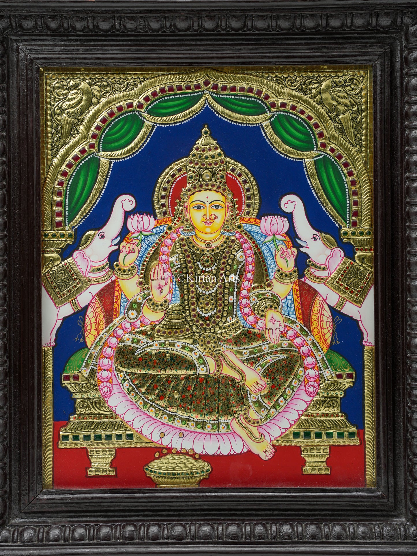 Goddess Lakshmi Tanjore Painting 18x15