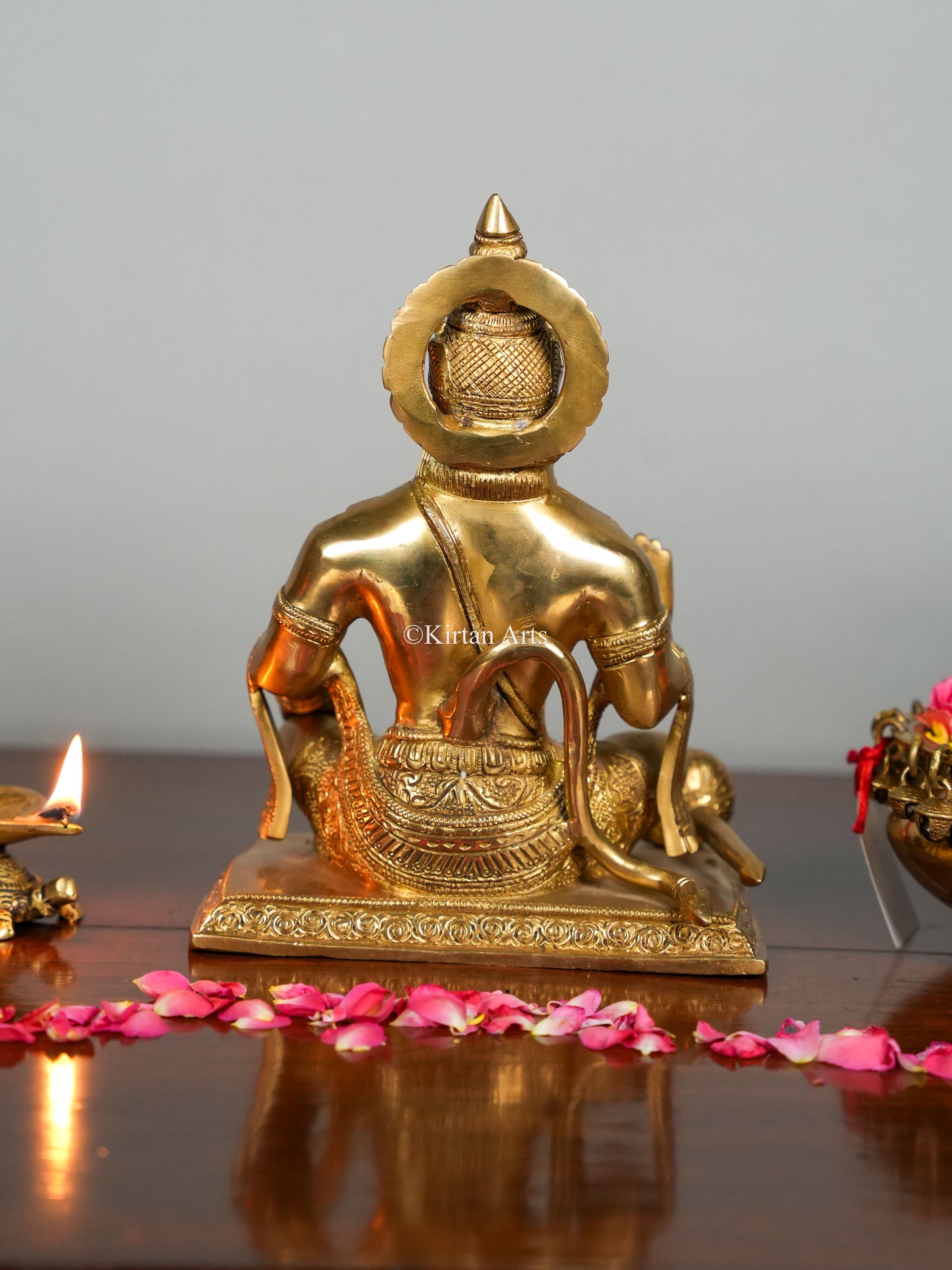 Brass Lord Hanuman Sitting 9"