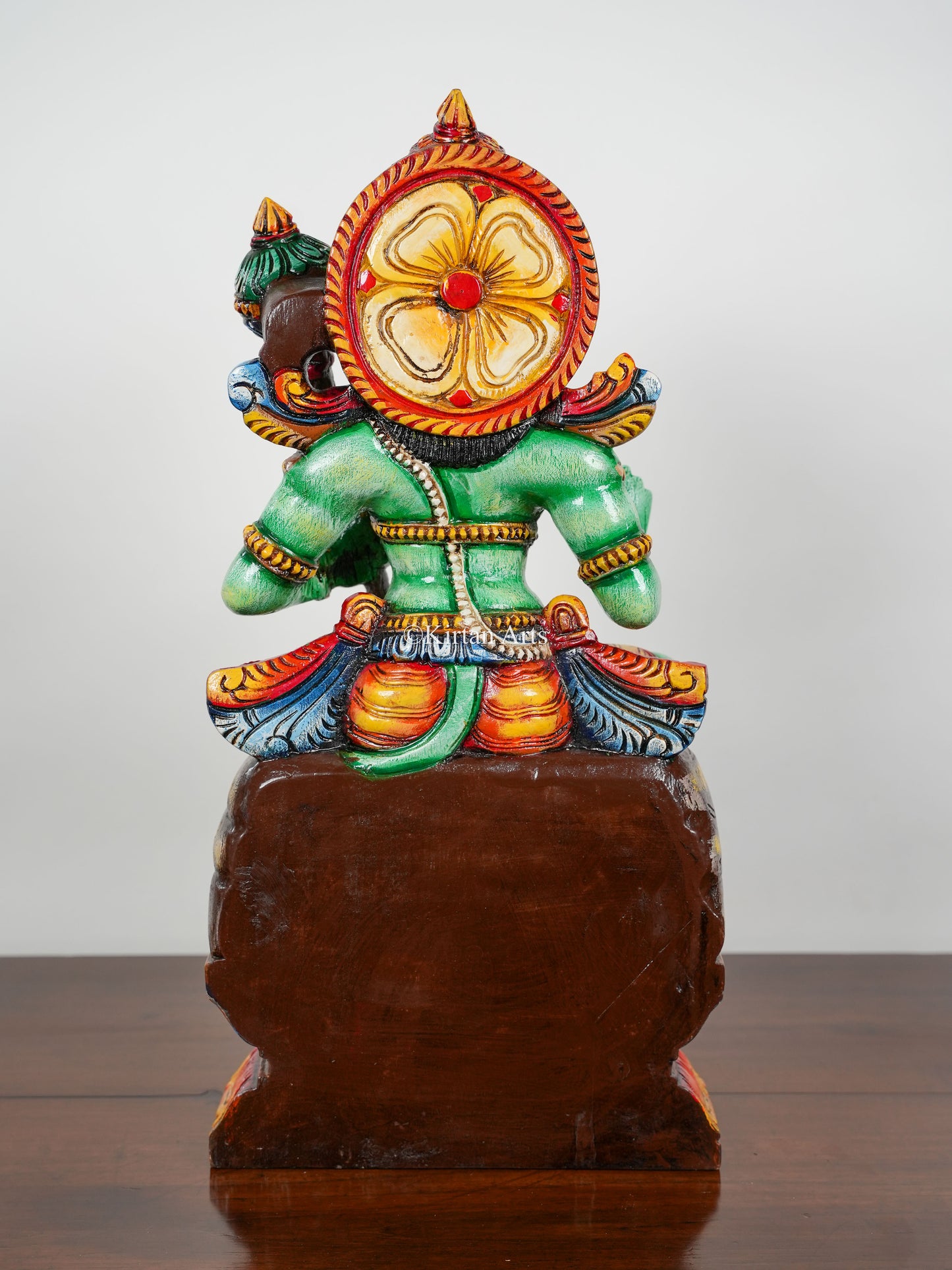 24" Lord Hanuman | Abhaya Mudra | Wood Carved | Painted
