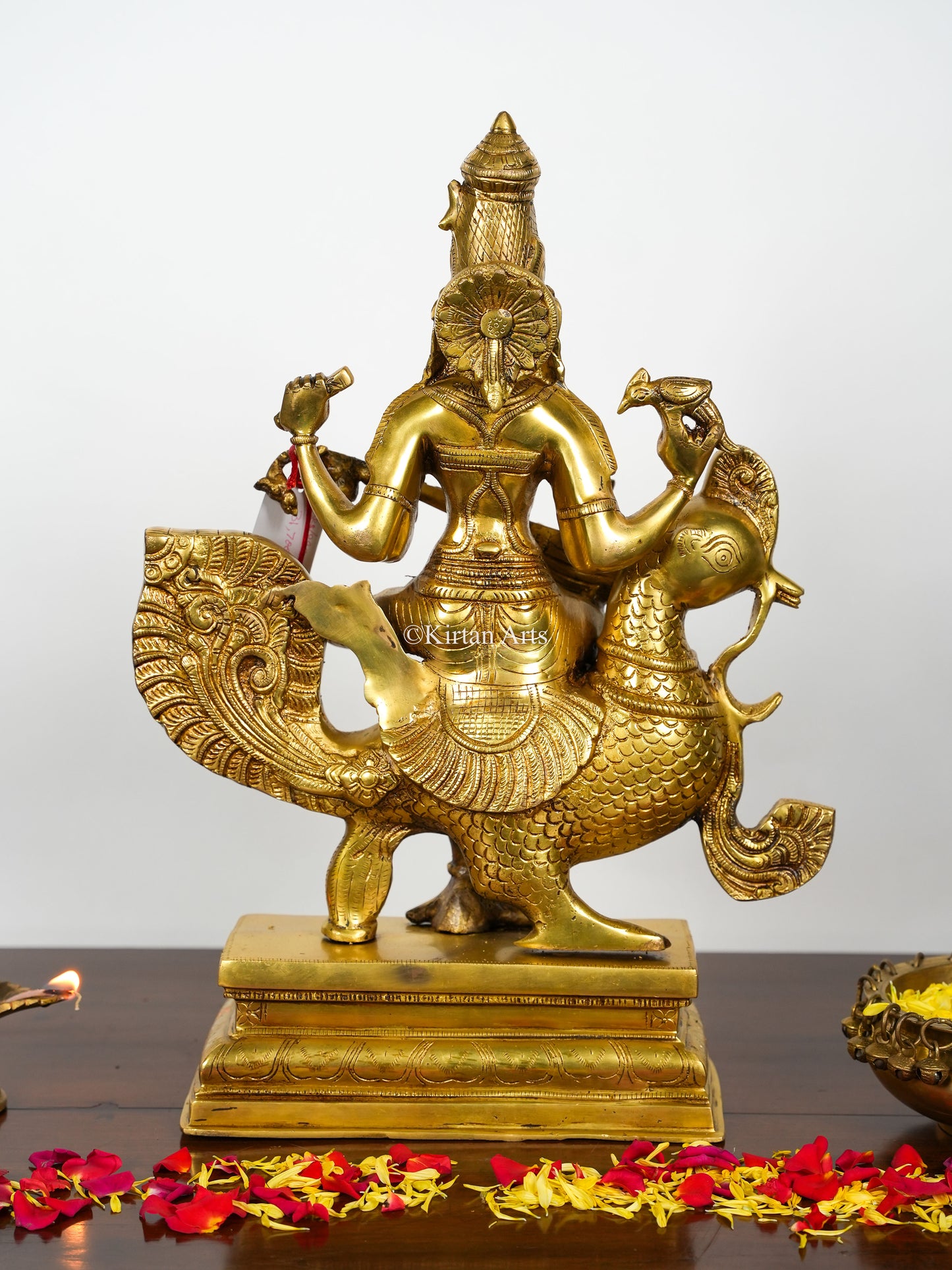 Brass Goddess Saraswati | 19" | Superfine | Gold Finish