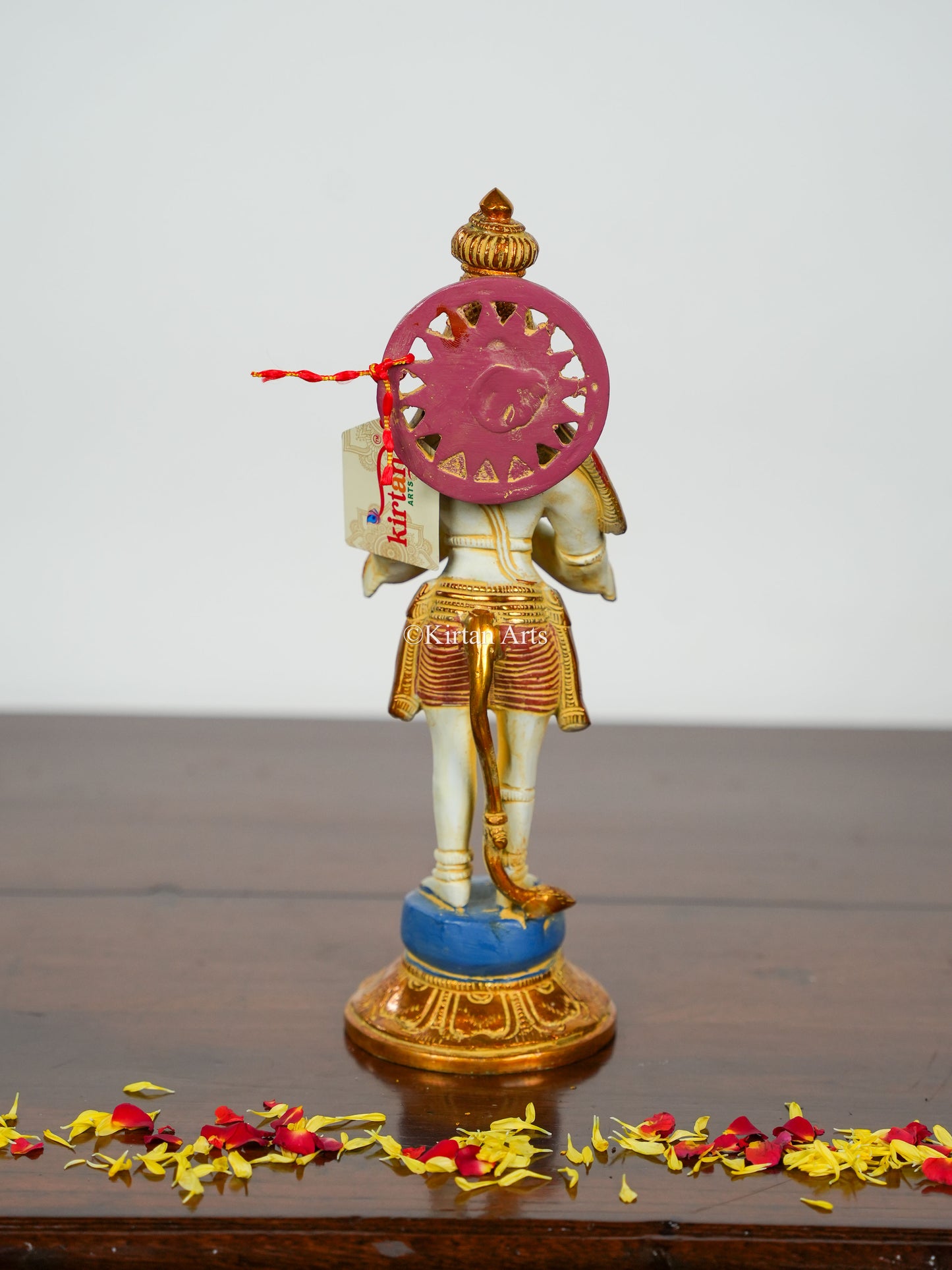 Brass Hanuman | 12" | White Gold Finish