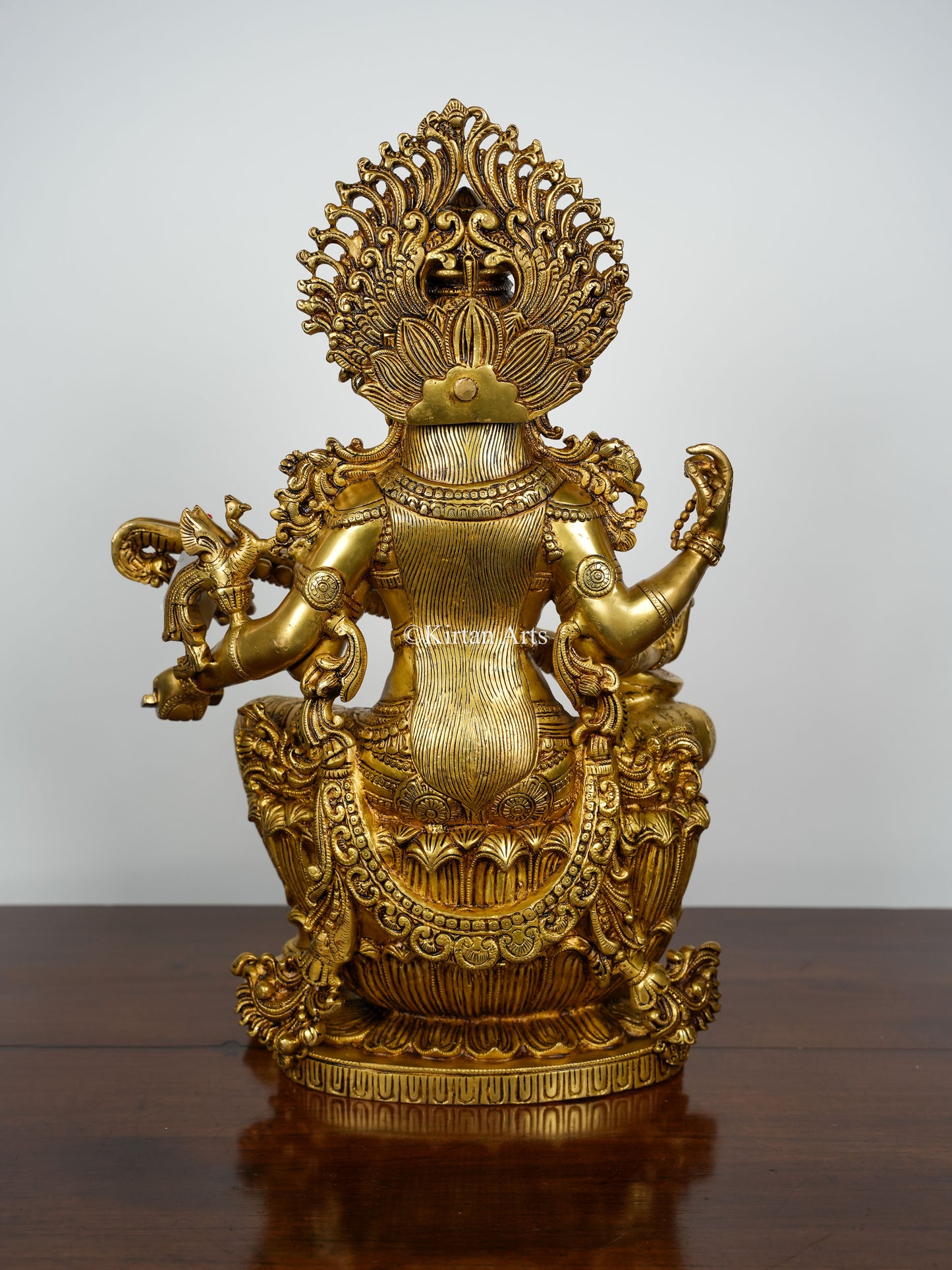 Majestic Goddess Saraswati Brass Statue | Super Fine | 24.5"