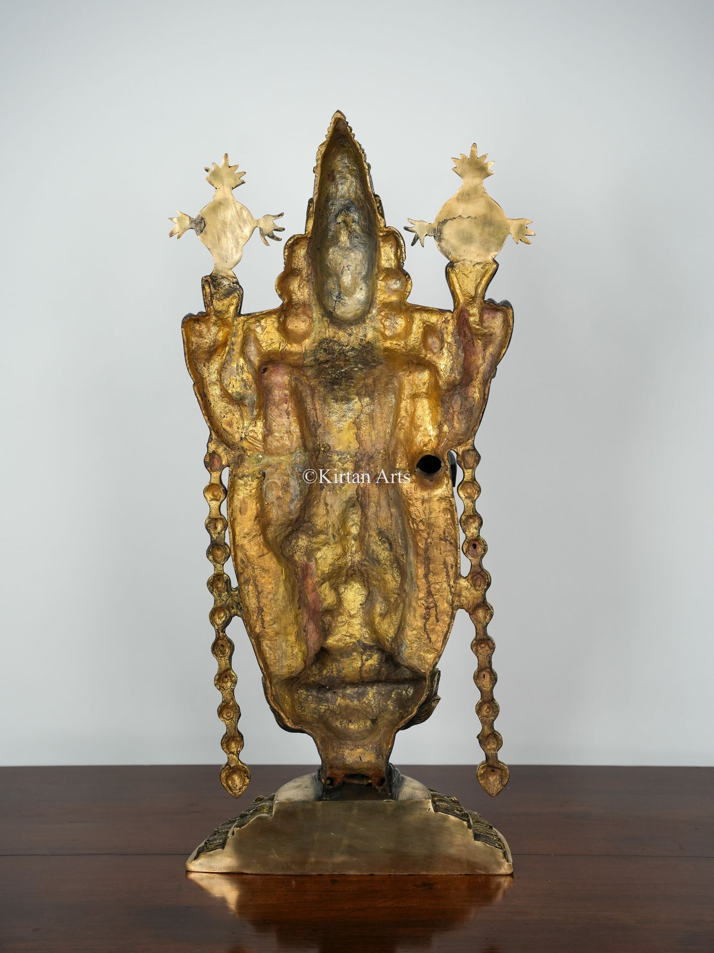 Pure Brass Lord Tirupati Balaji Statue with Goddess Lakshmi | Dual Tone Finish | 35 Inch