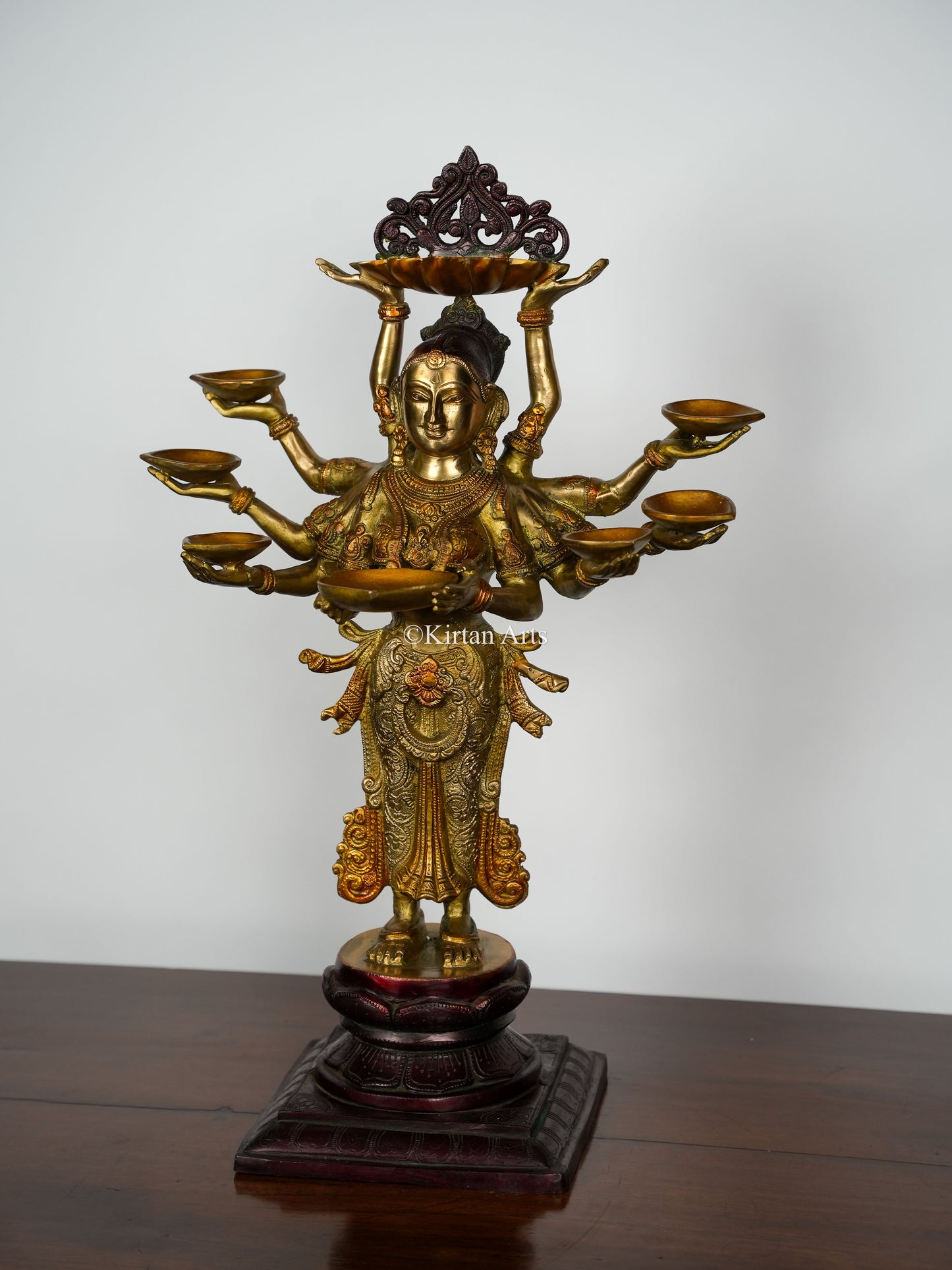 Brass Deep Lakshmi | Large | 27" | 3 Tone Finish