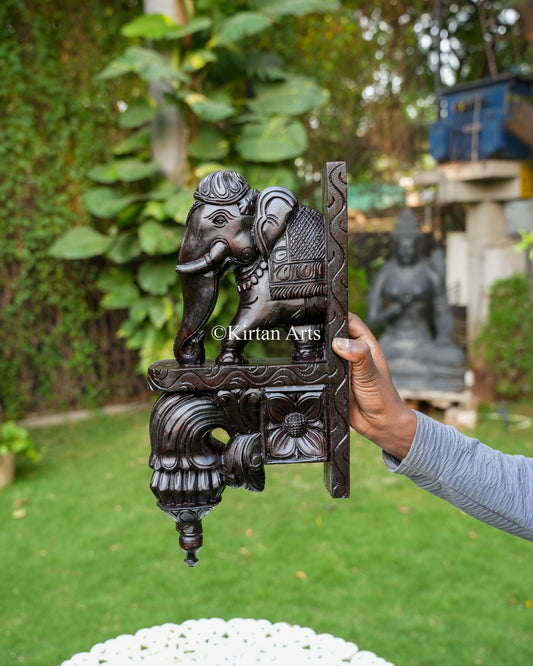 Hand-Carved Architectural Corbels Pair – Traditional Gaja (Elephant) Bracket | 18"