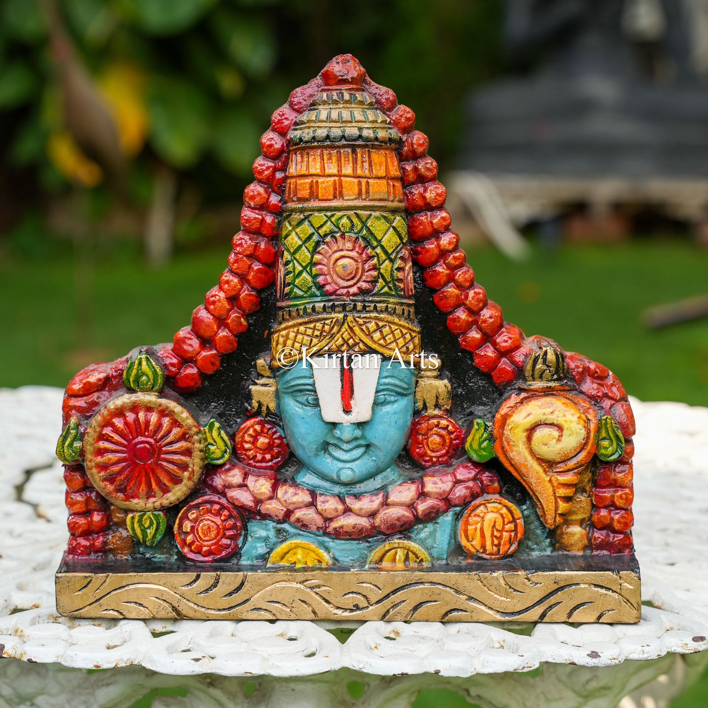 12" Hand-Carved Lord Venkateswara Panel