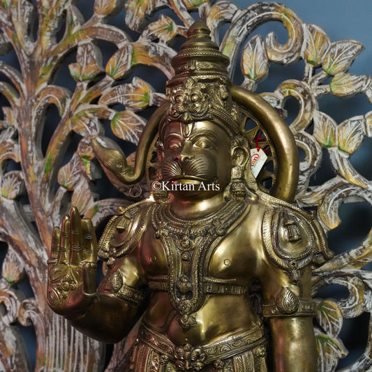 Solid Bronze Hanuman Murti 41" | Abhaya Mudra