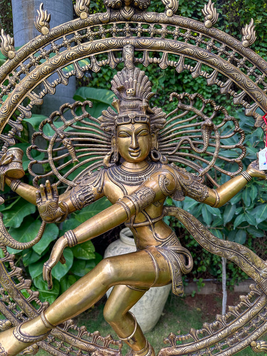 Lord Nataraj Brass idol | Fine Detailing | 4ft
