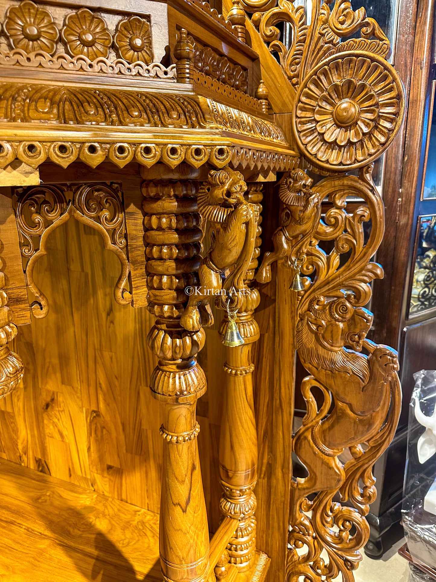 Teakwood Carved Mandir 96"