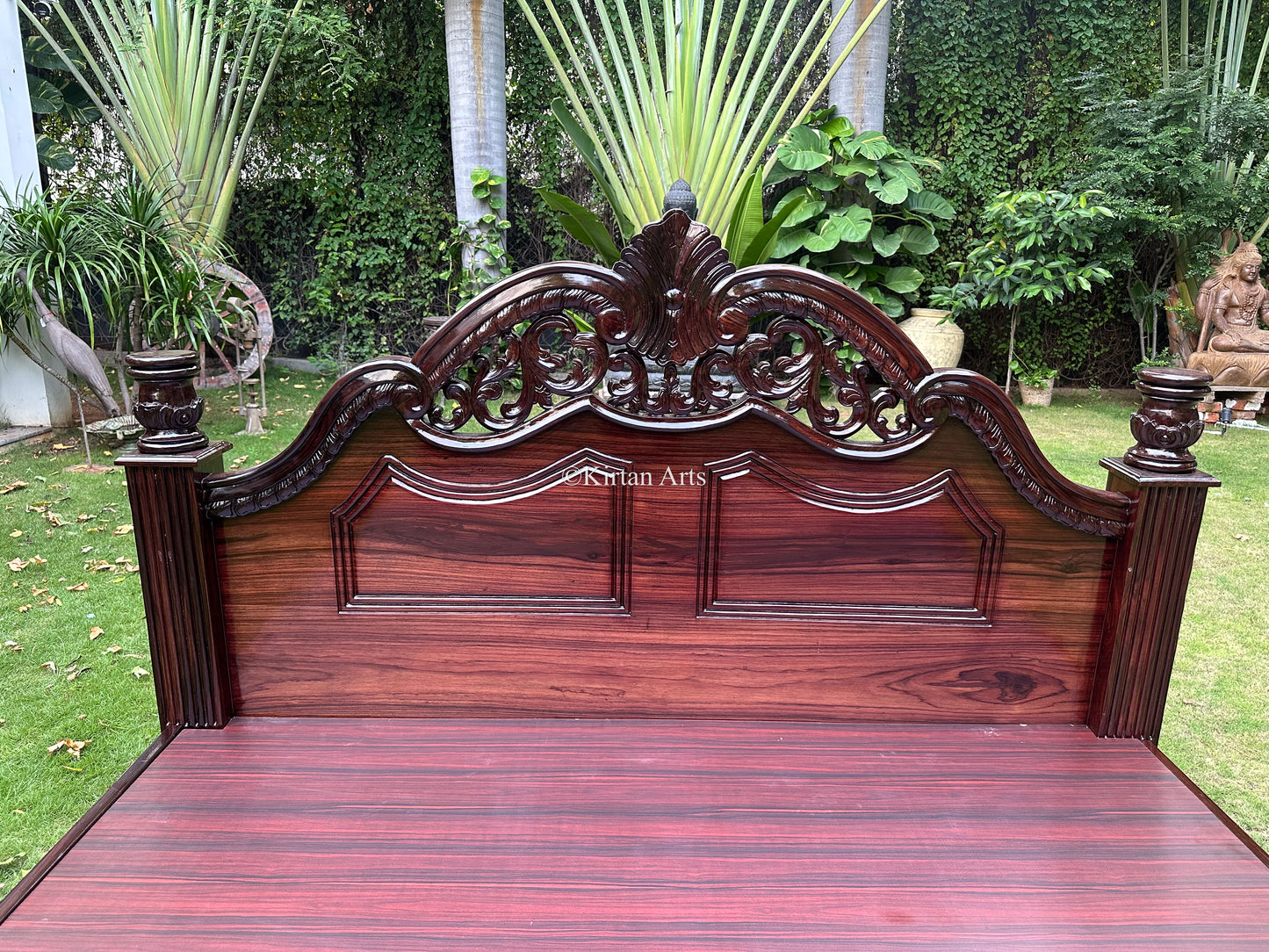 Rosewood King Bed | Handcarved | 6.6x6 ft