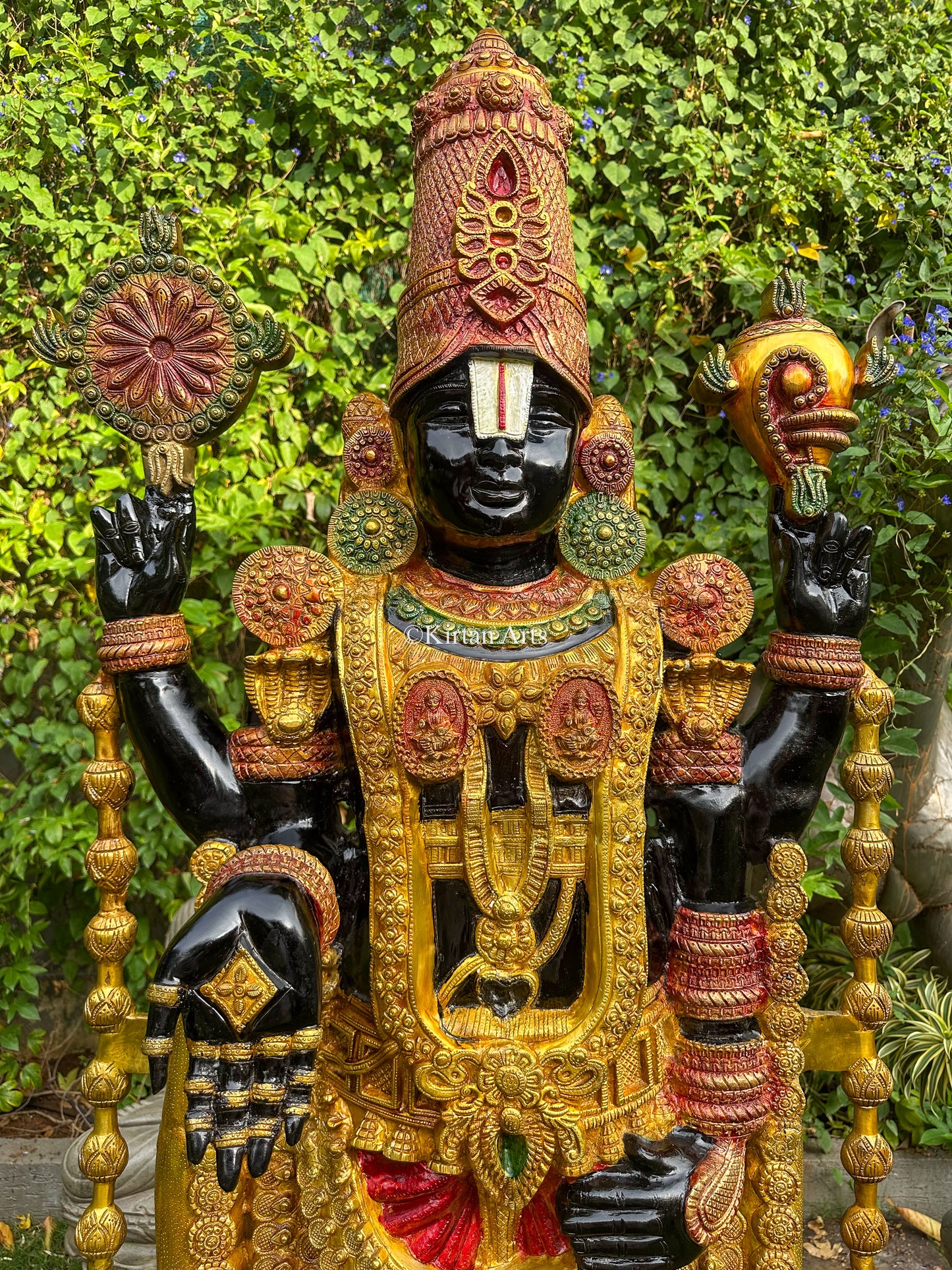 Brass Large Lord Balaji Idol | Festive Colours | 68"