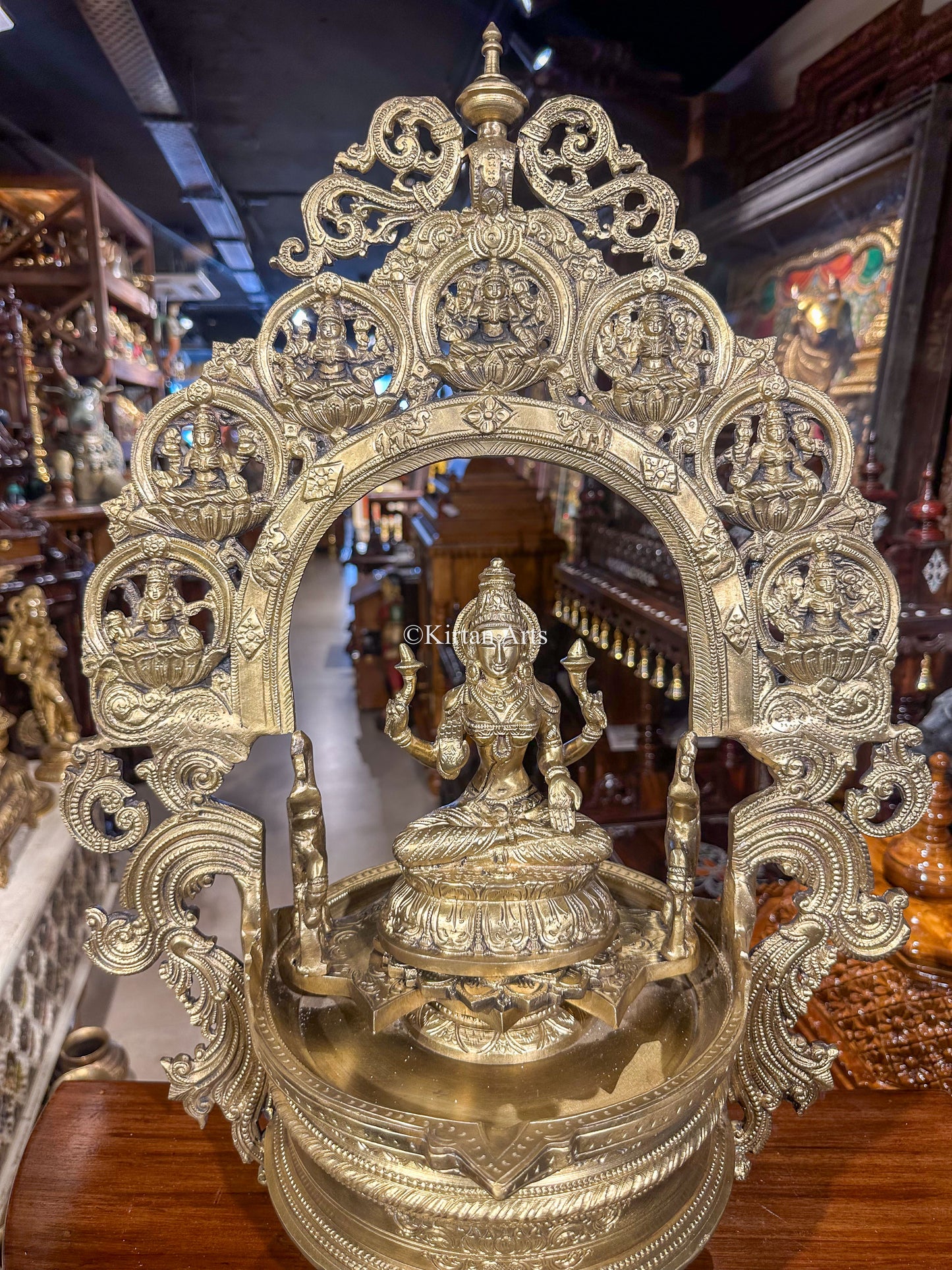 Bronze Ashtalakshmi Lamp/Deepam | 25 Inch