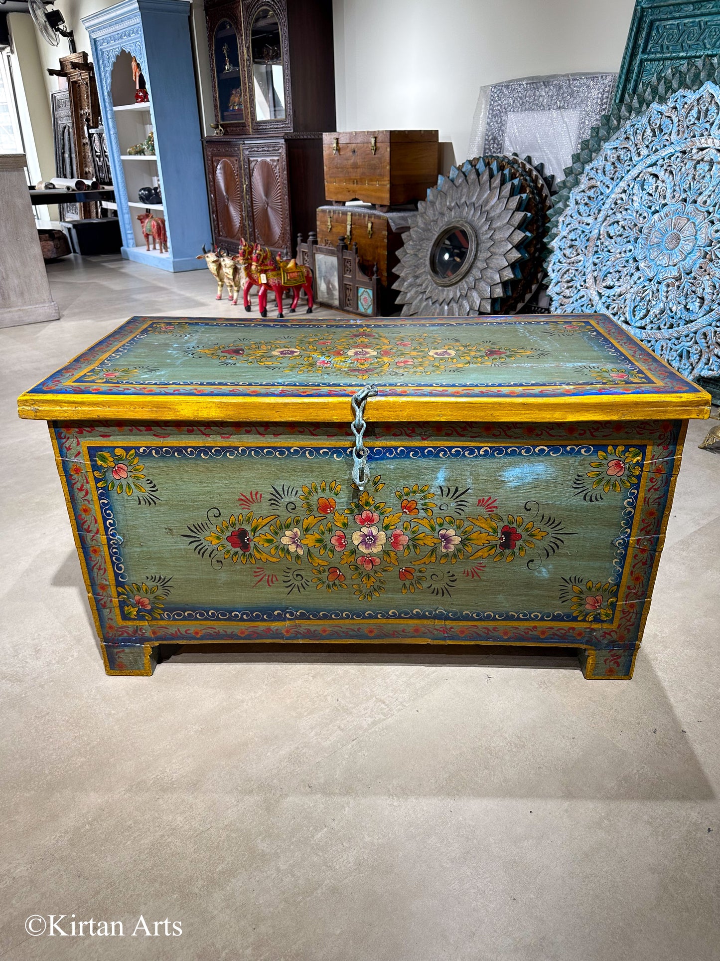 Handpainted Wooden Chest