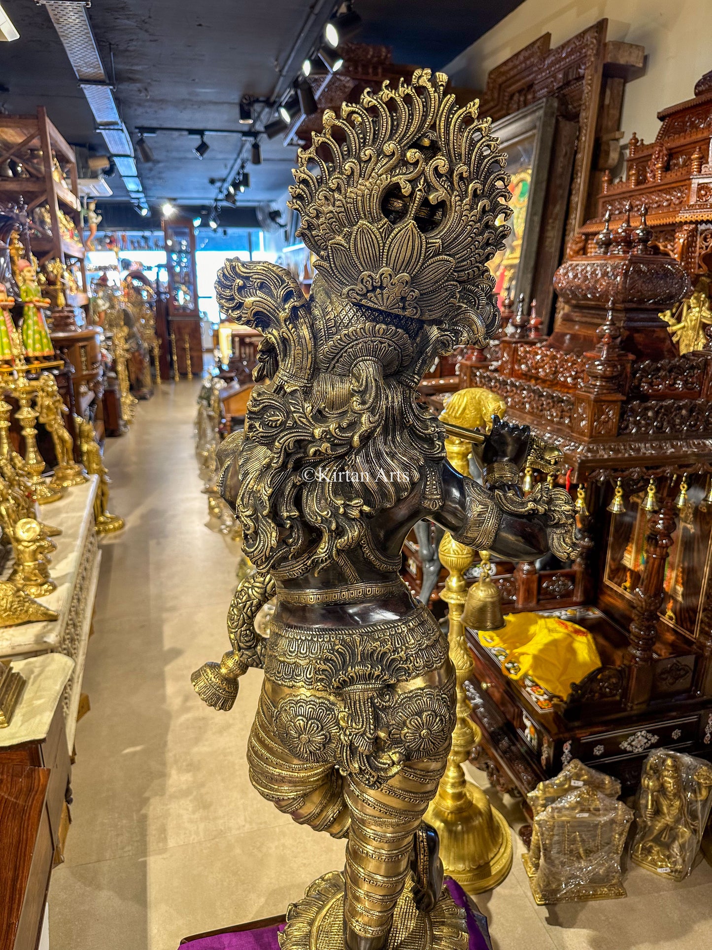 Handcrafted Brass Large Krishna Statue | 46 Inches | Superfine