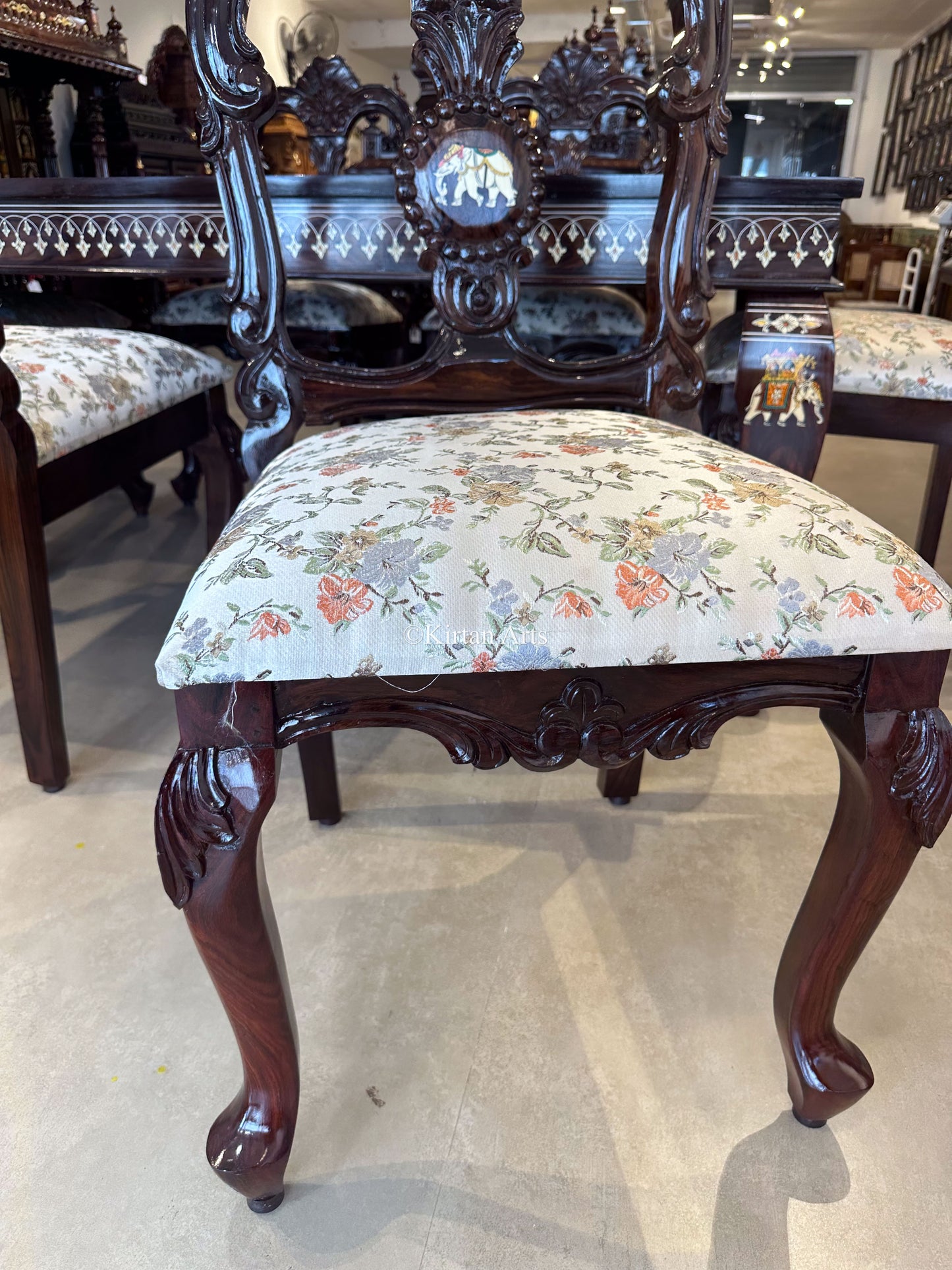 Rosewood 6 Seater Dining Table Set | 6x3.5 ft