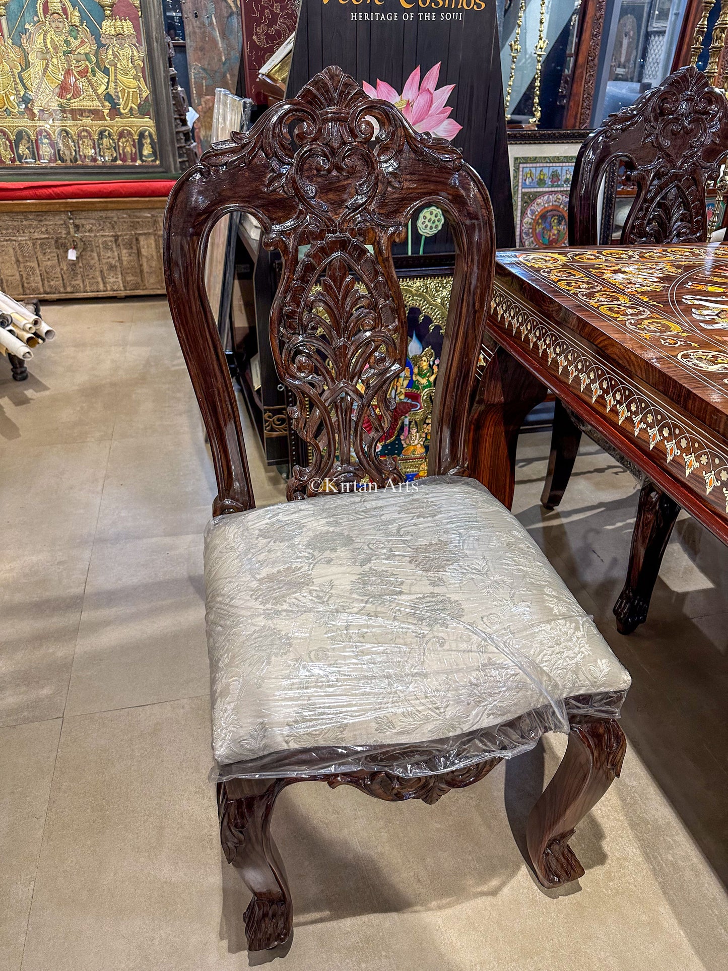 Rosewood Dining Table Set | 8 Chairs | 8x4 FT
