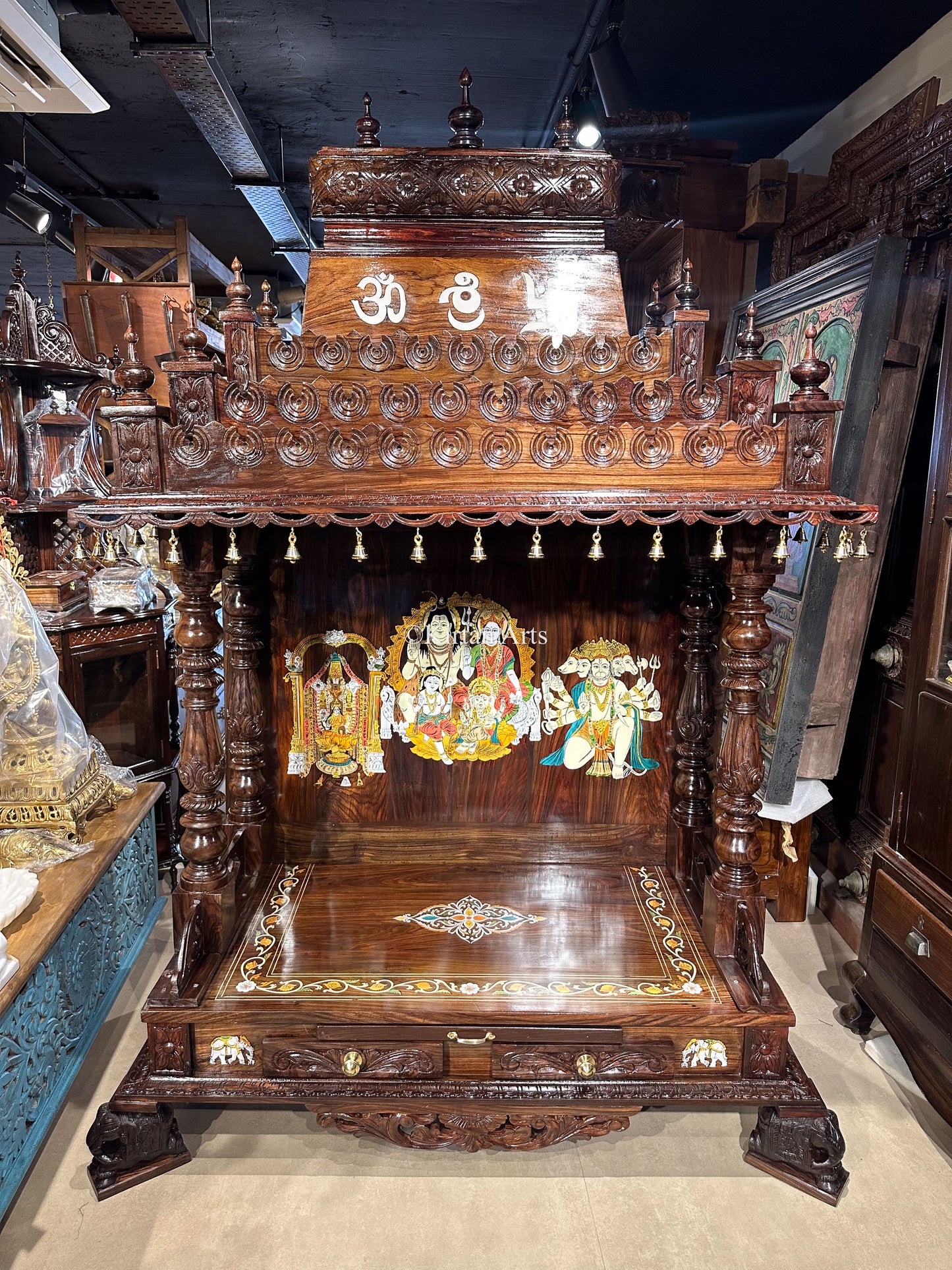 Rosewood Mandir 4x2 ft