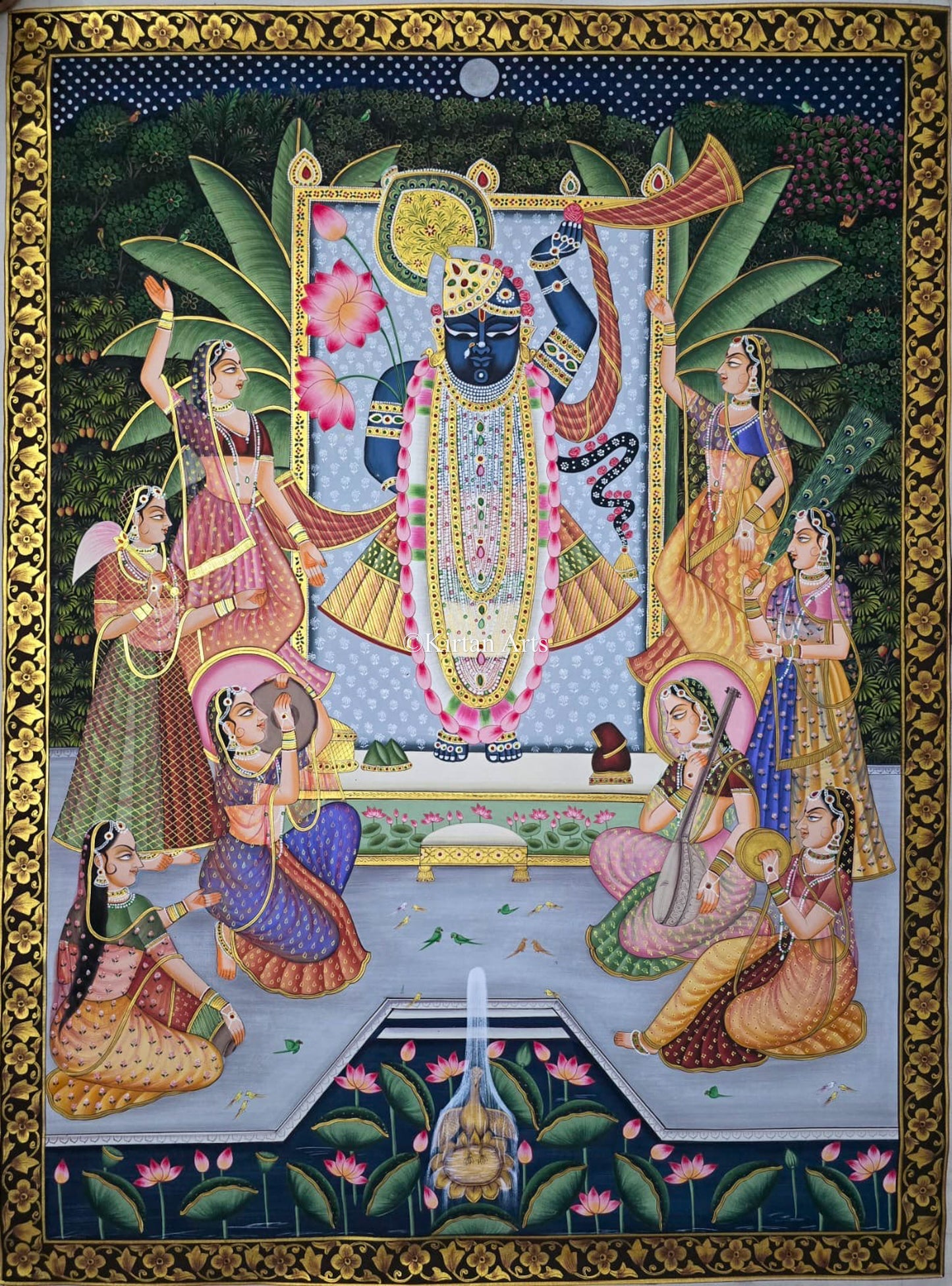 Shrinathji Pichwai Painting | Intricate Work | 4x3 ft