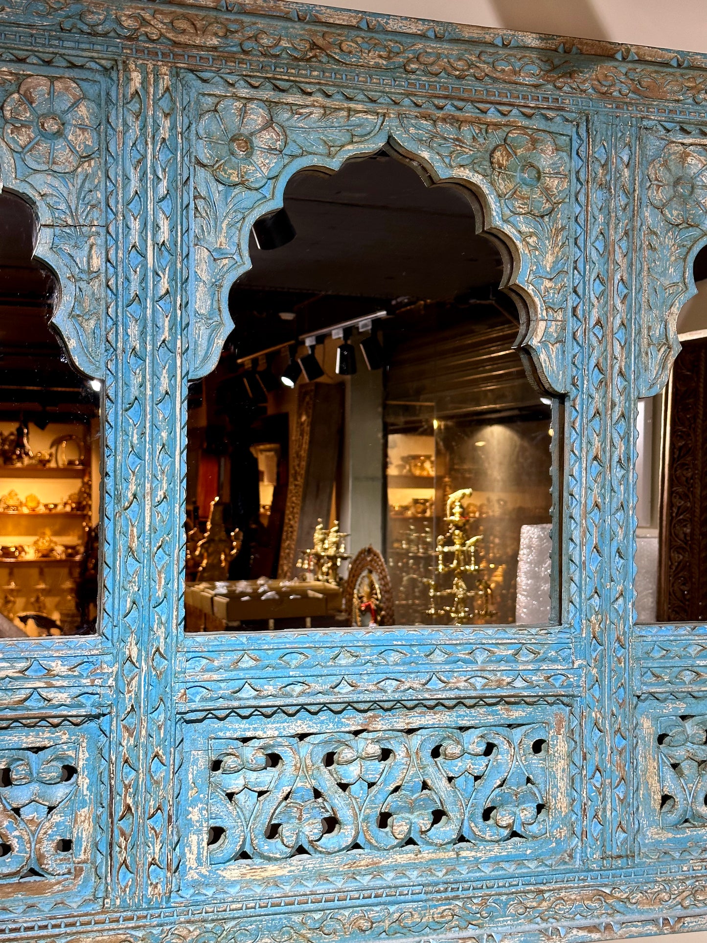 Wooden Mirror Frame Distressed