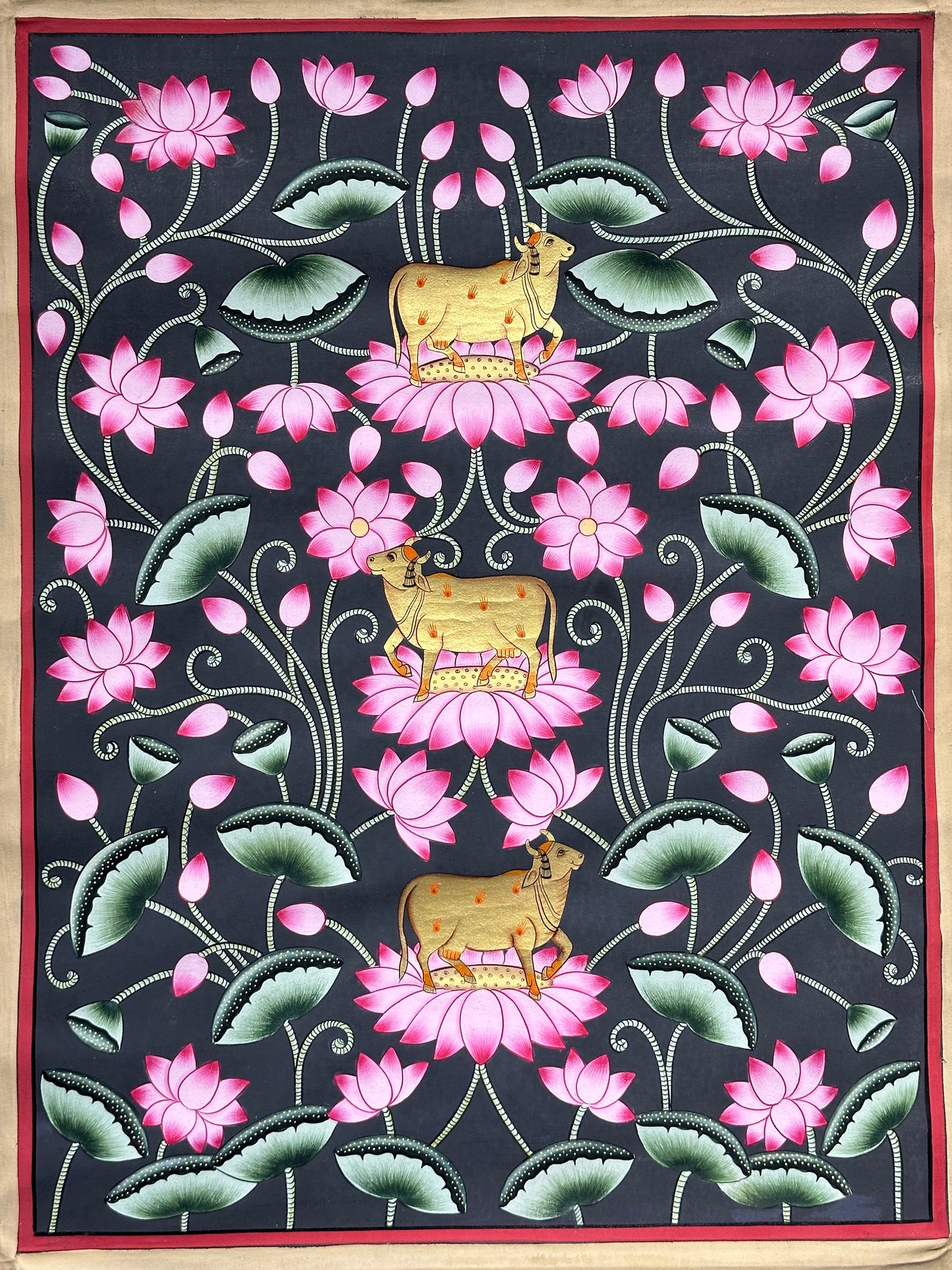 Cow Pichwai Gold 18”x24”