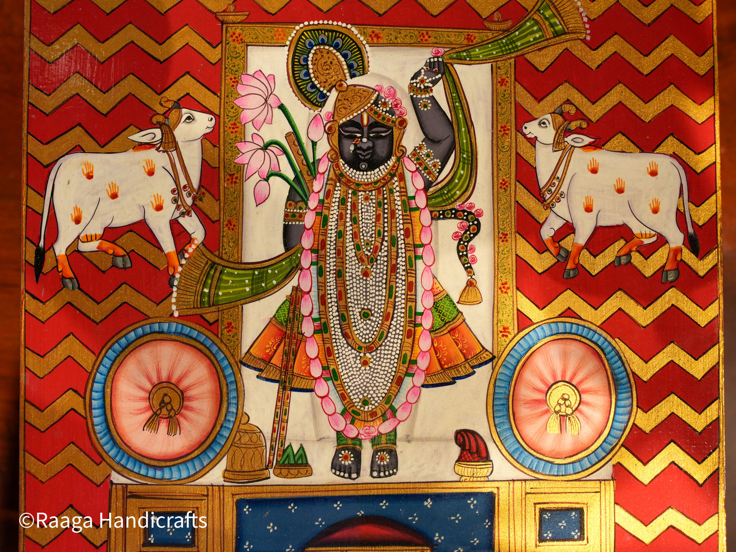 Handpainted Shrinathji Box 10"10"x4"